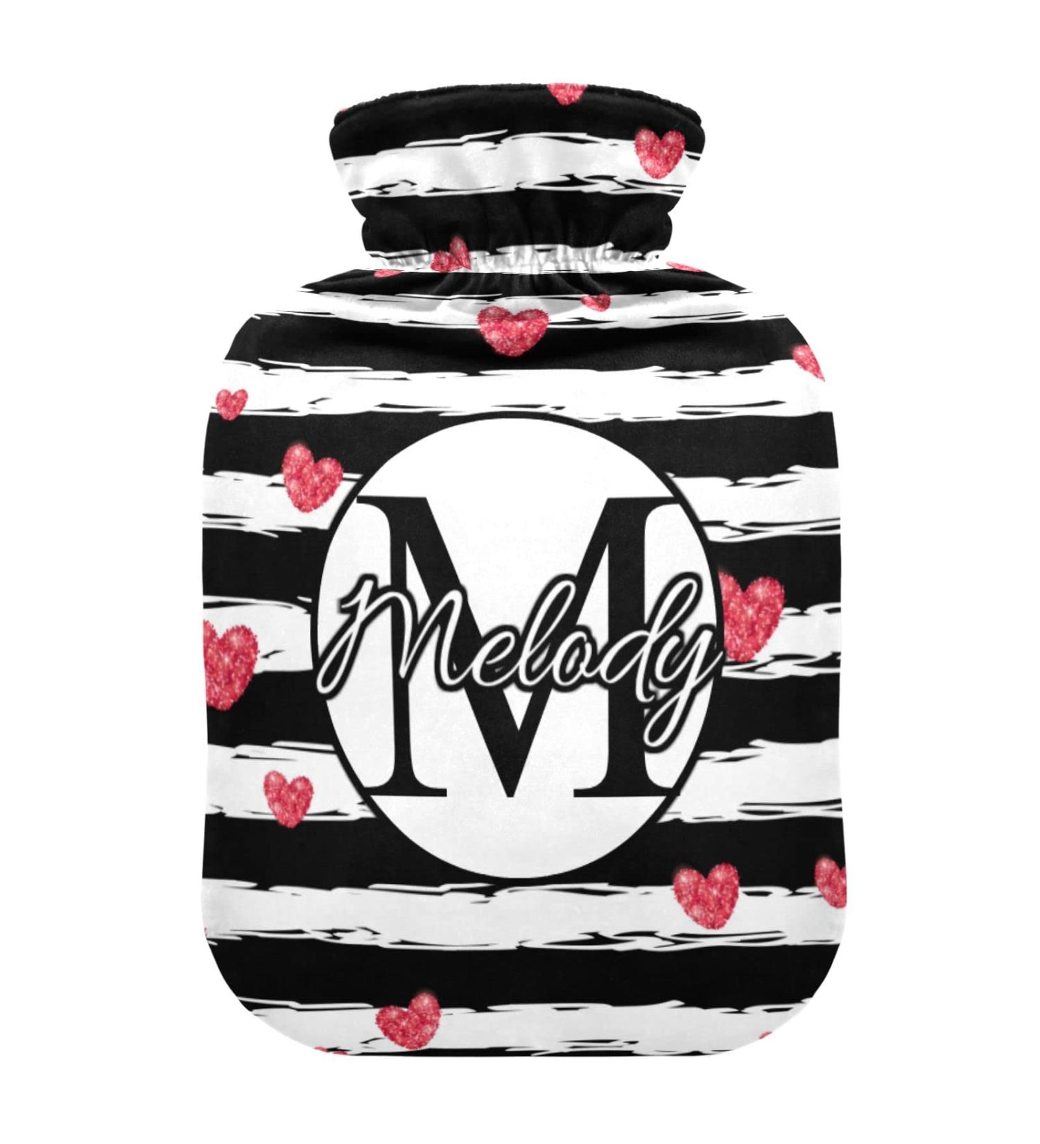 Personalized Valentine's Day Hot Water Bottles - Custom Hearts Hot Bottle for Pain Relief Bed Warmers & Heating Pillows - 1L - Buy Online on GoSupps.com
