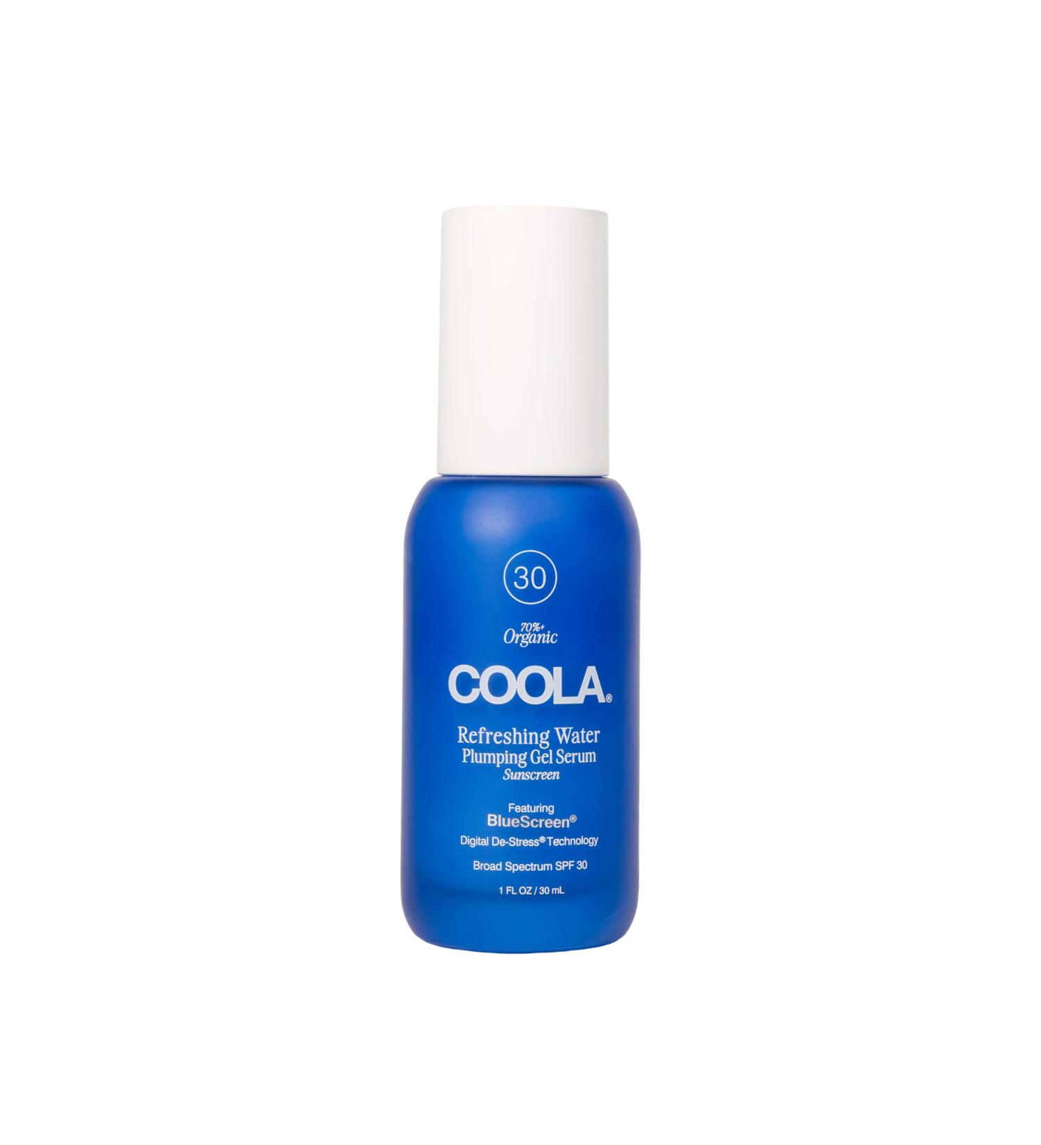 COOLA Refreshing Water Plumping Gel SPF 30 | Hydrating Face Sunscreen with Hyaluronic Acid & Organic Ingredients - 1 Fl Oz - Buy Online on GoSupps.com
