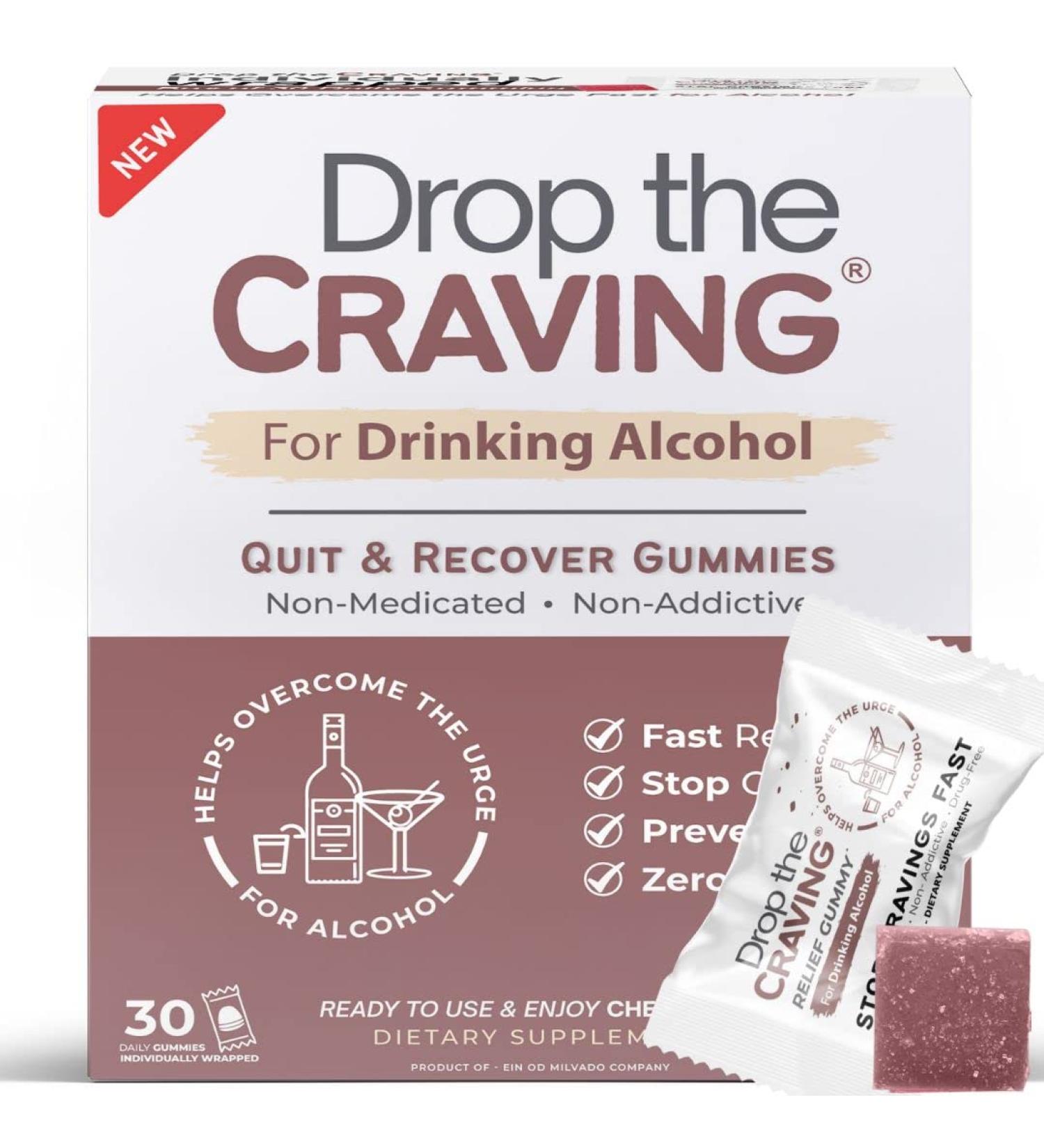 Quit Drinking Aid Gummies | Fast-Acting Support for Cravings | Non-Addictive Formula (30 Count) - Buy Online on GoSupps.com