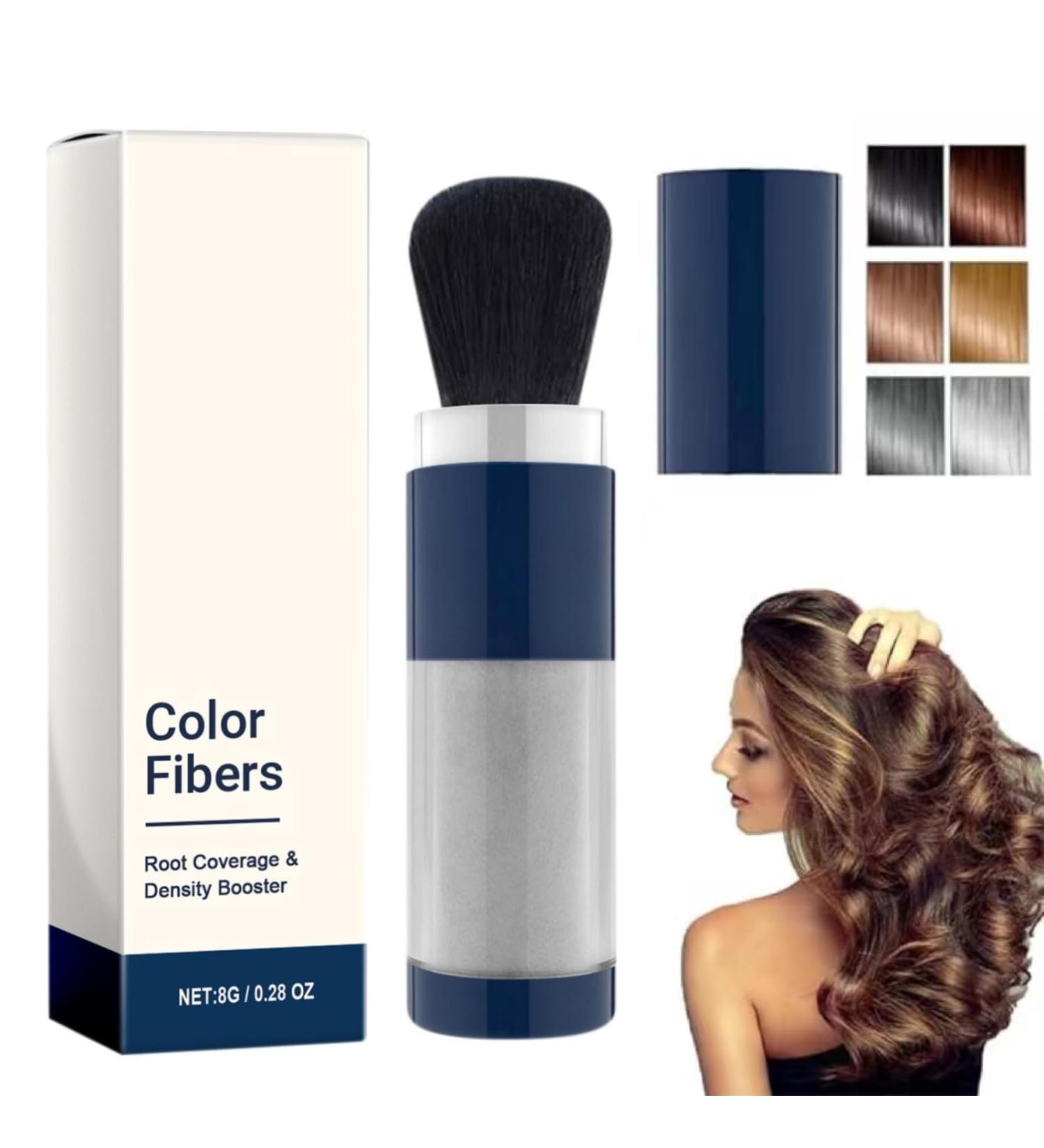 Supersize Color Fibers with Refill Set Colored Hair Thickener Hair Fibers for Men Women Temporary Hair Color for Root Touchup with Hair Thickening Powder Hair Fiber Powder (Grey) - Buy Online on GoSupps.com