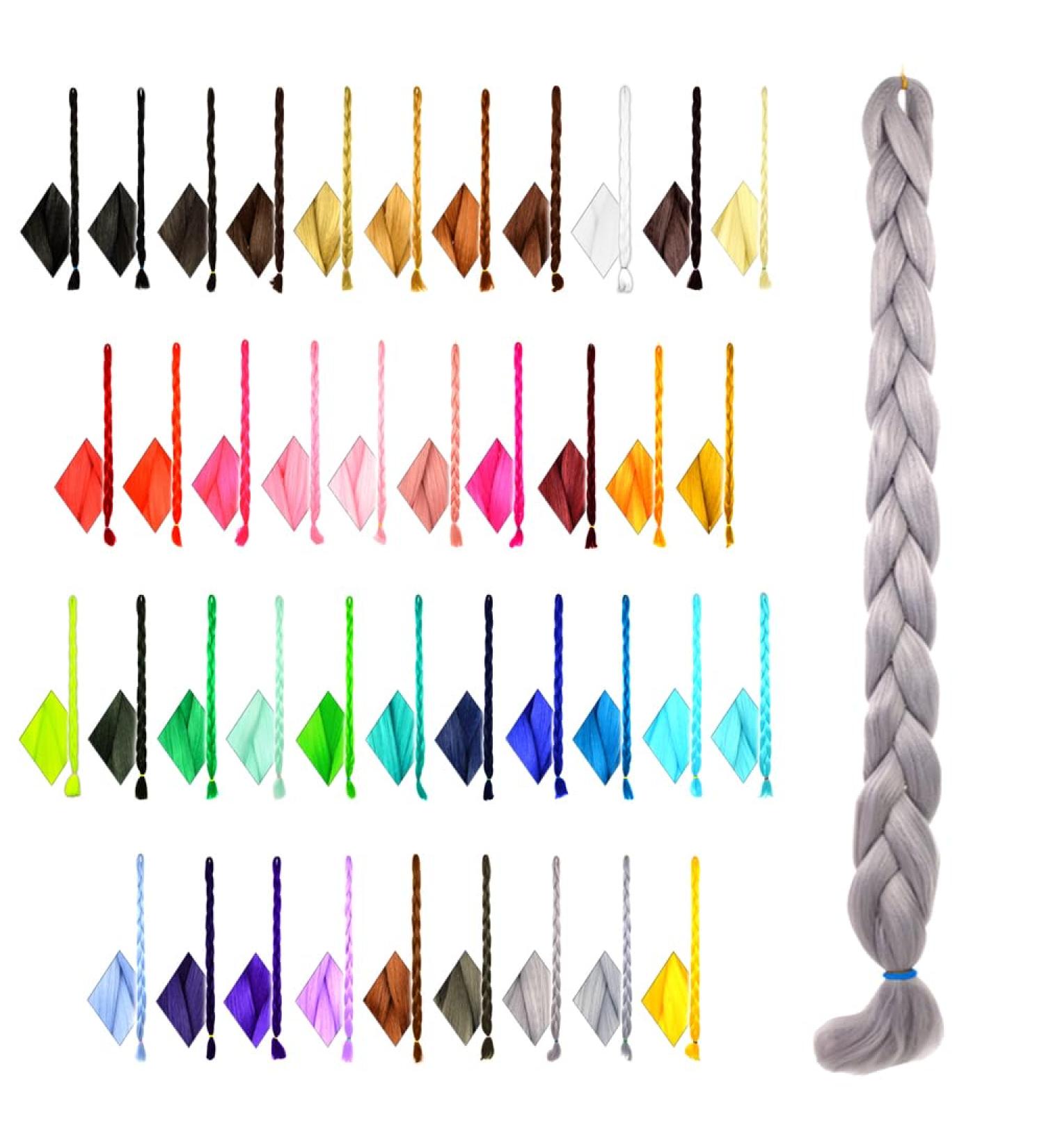 Mybraids 1-Colored Premium Braid Hair - 2m Long for Rasta Braids Dreads Crochet Twists Box Braids Cornrows | Light Gray Artificial Hair Extensions - Buy Online on GoSupps.com