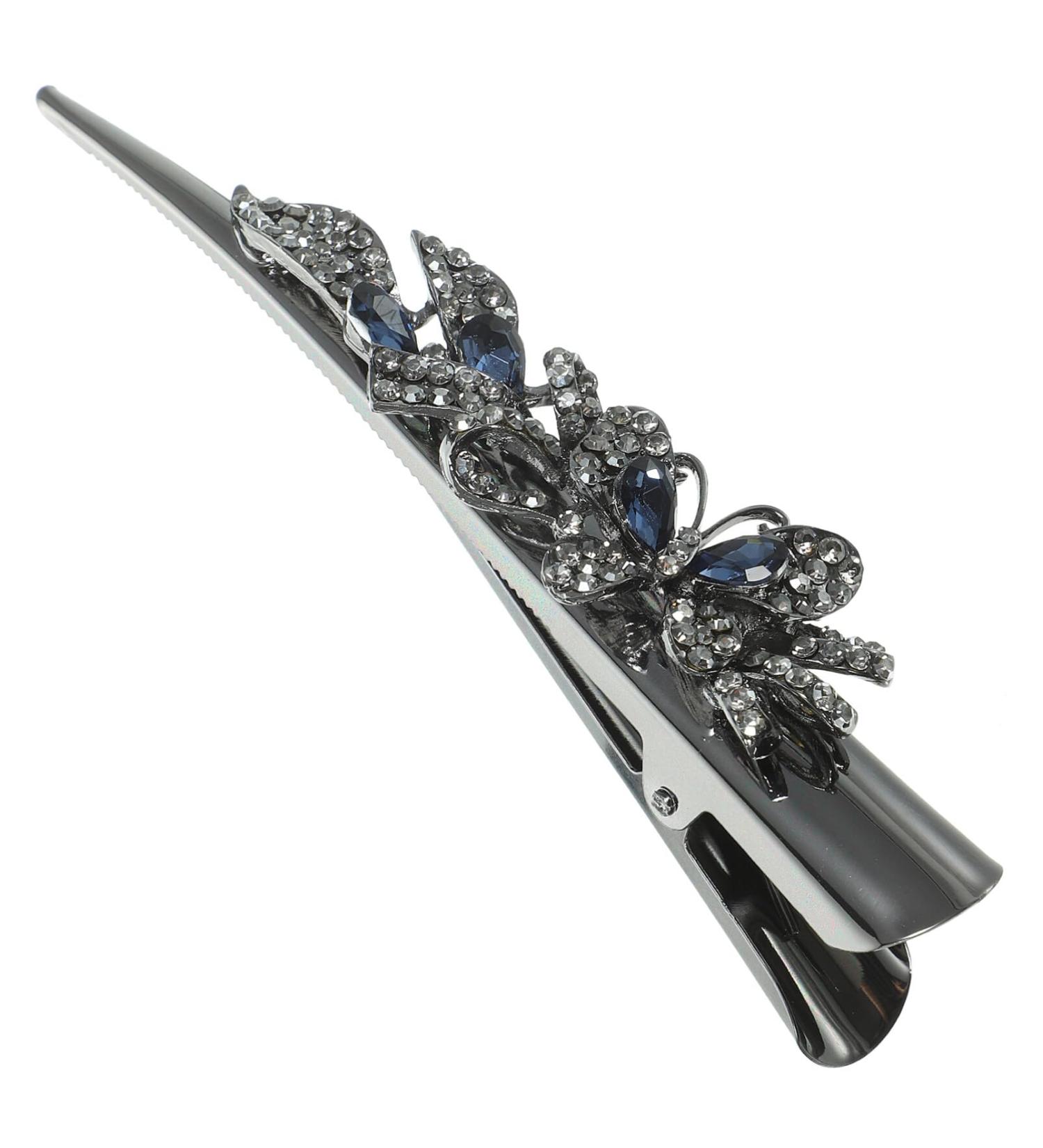minkissy Alligator Hair Clips Rhinestone Hair Clips Decorative Hair Clips for Women's Hair Small Alligator Clips Thin Hair Fancy Clips for Women Sharp Mouth Clip Horn Clip Hairpin Metal - Buy Online on GoSupps.com