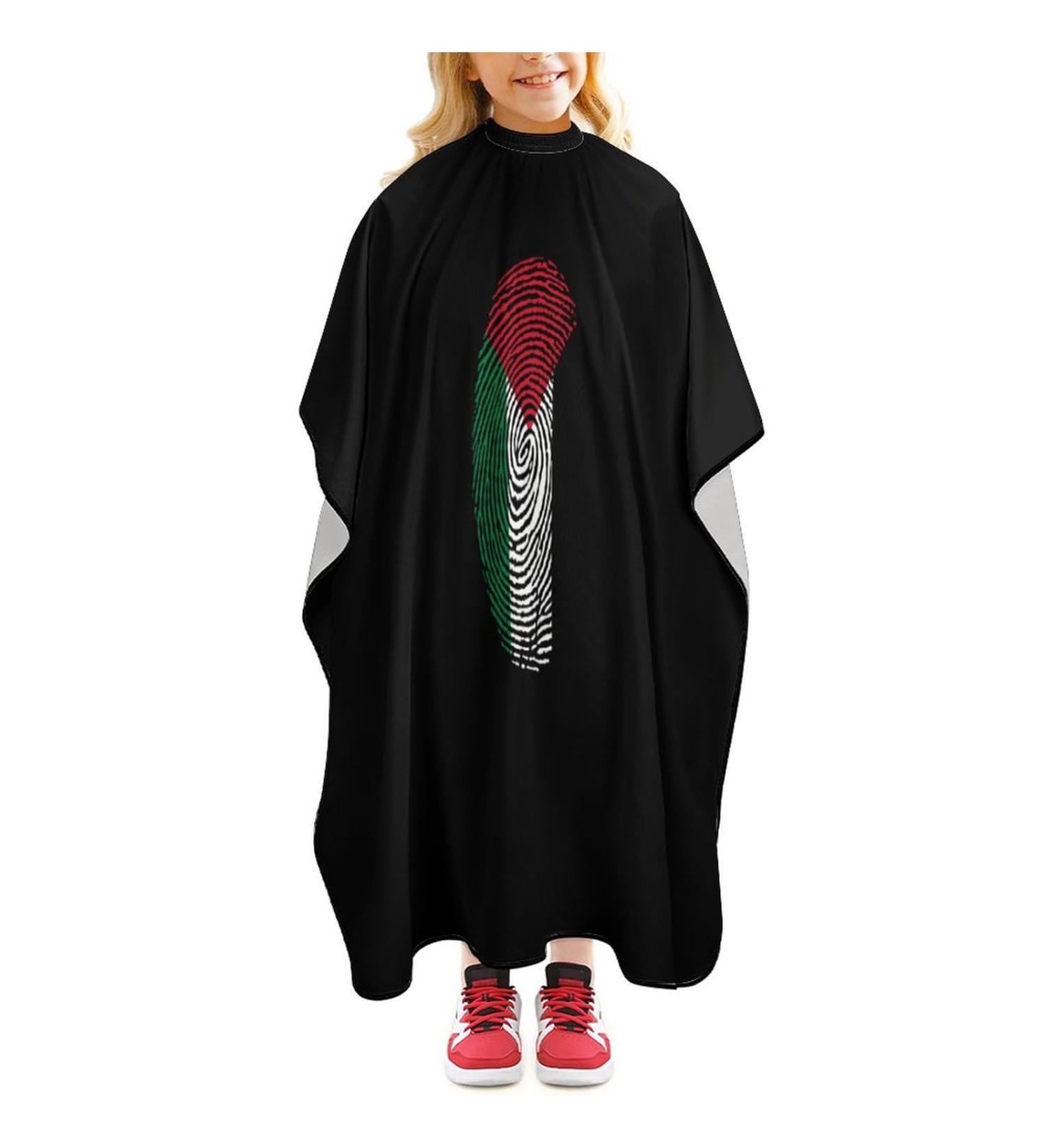 Palestine Flag Barber Cape - Professional Hair Cutting Apron for Kids | Cute & Durable - Buy Online on GoSupps.com