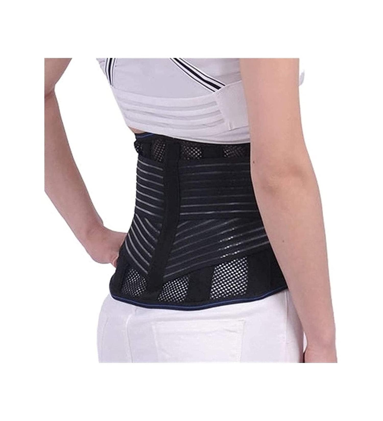 FEECOZ Self-Heated Lumbar Support Belt - Tourmaline & Magnetic - 9 Steel Bones for Back Pain Relief & Posture Correction | Men's Waist Support - Buy Online on GoSupps.com