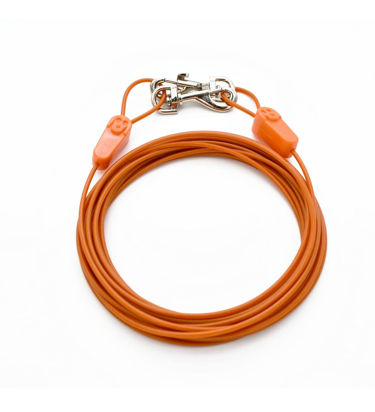 IntelliLeash Tie-Out Cables for Dogs up to 10/35/90/125/250 Pounds. Lengths from 12-100 Feet. (35 lbs / 20 ft) 20 Foot (Pack of 1) - Buy Online on GoSupps.com