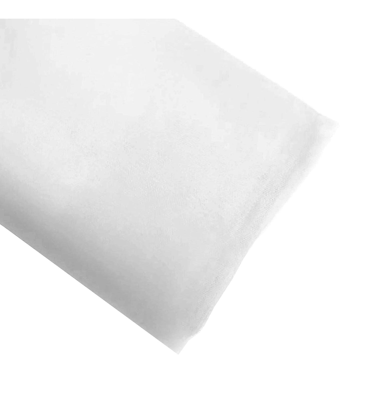 Craft And Party  54 by 40 Yards (120 ft) Fabric Tulle Bolt for Wedding and Decoration (White) 54 x 40 yards White