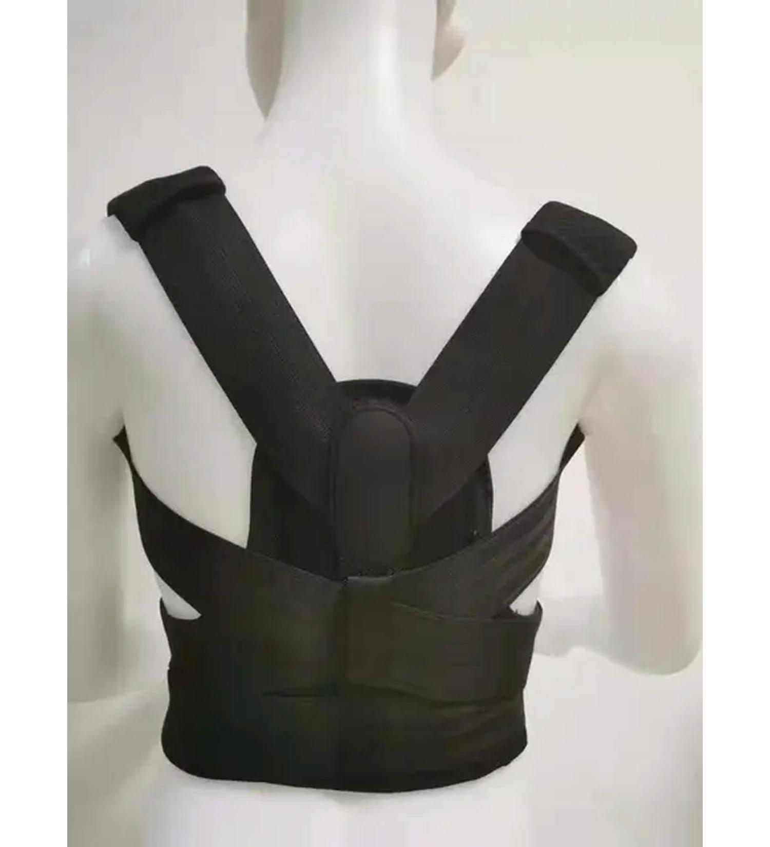 Back Posture Corrector Corset Shoulder Lumbar Wasit Support Correction For Kids Teens Straighten Upper Belt Black L - Buy Online on GoSupps.com