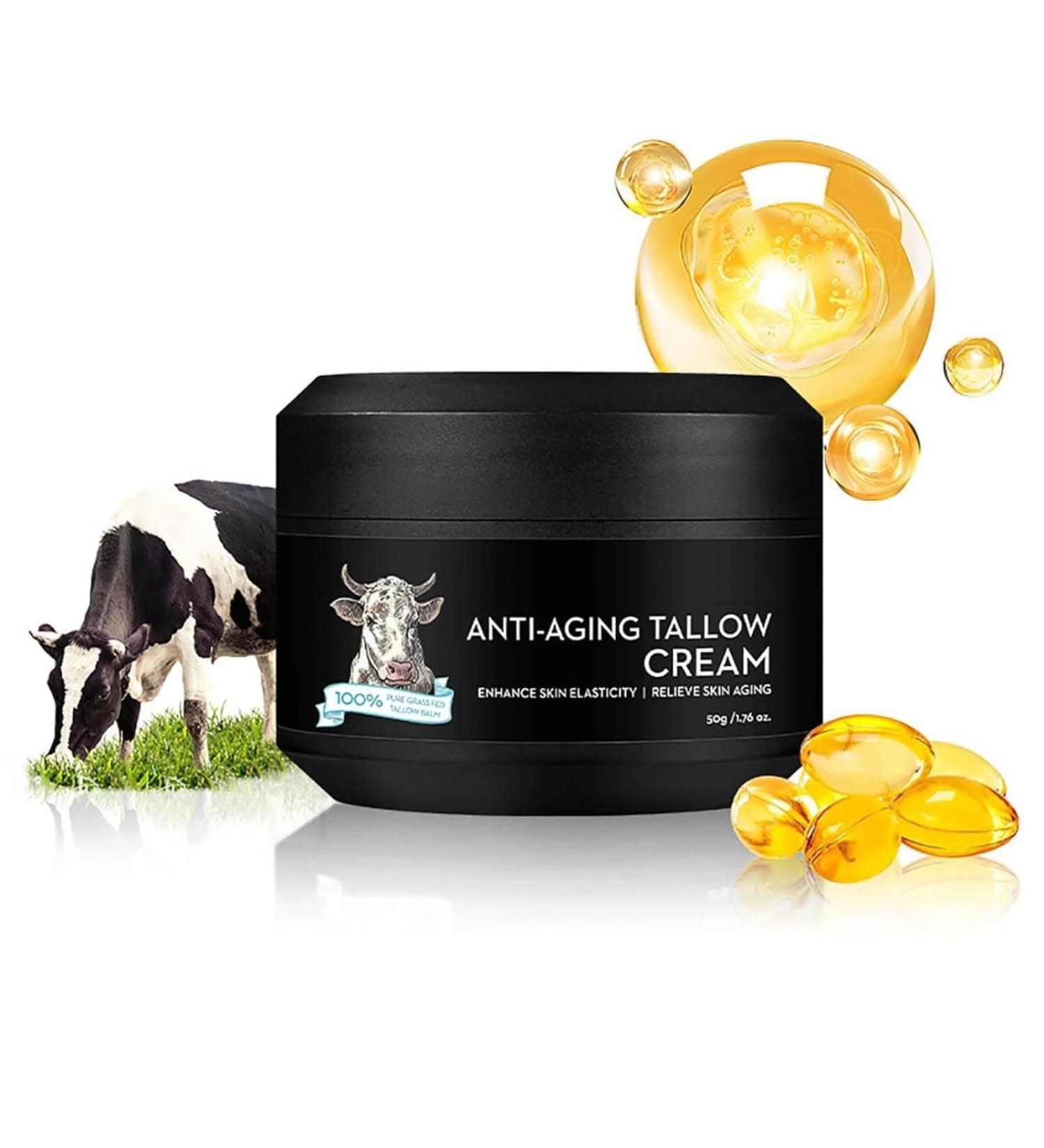 Beef tallow facial cream men antiaging cream 50 g for all skin types - Buy Online on GoSupps.com
