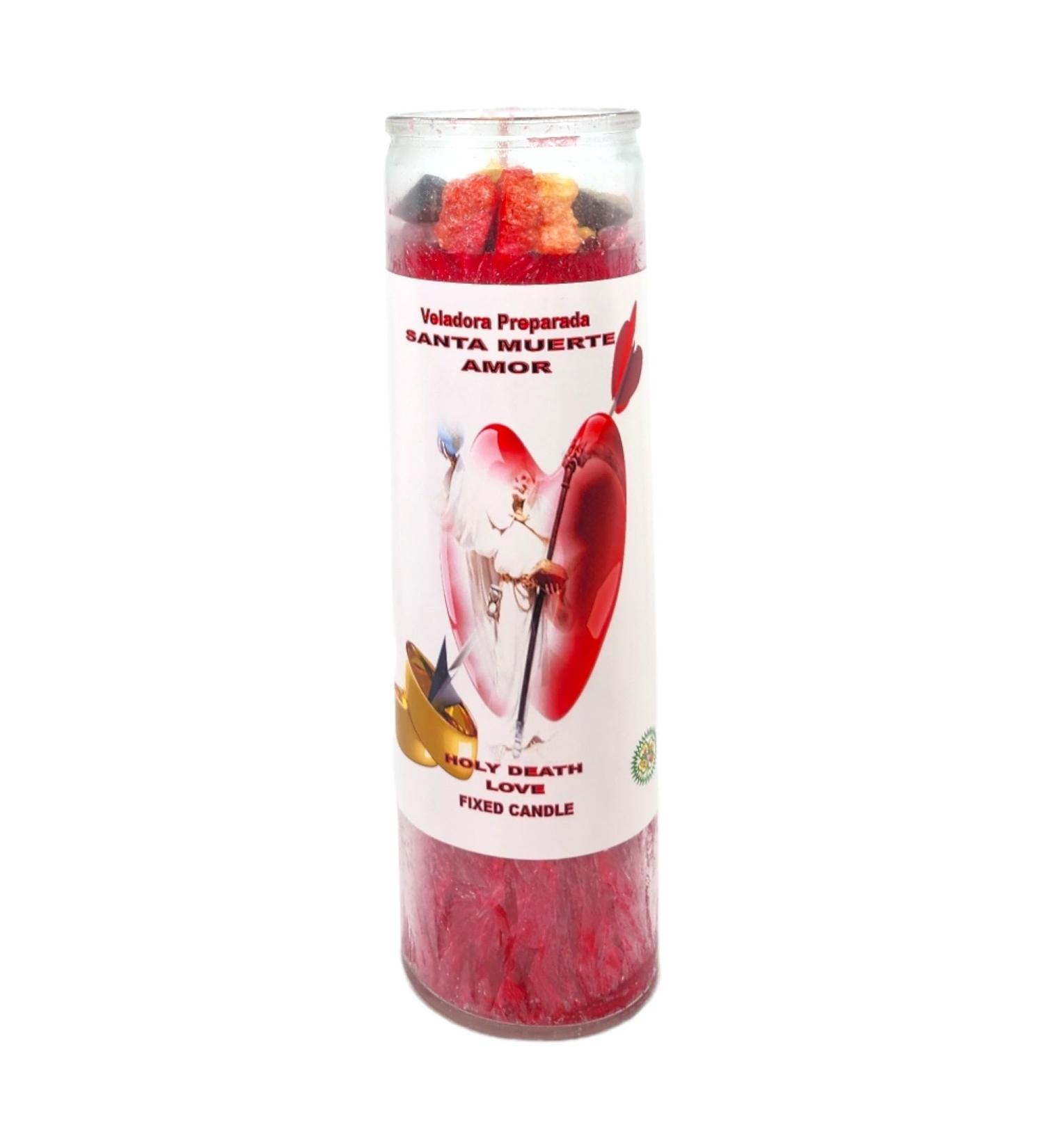 Buy Holy Death-Palm Wax Candle | Spiritual Intention Spell Candle - Santa Muerte | International Shipping at Vela Casa Esoterica - Buy Online on GoSupps.com