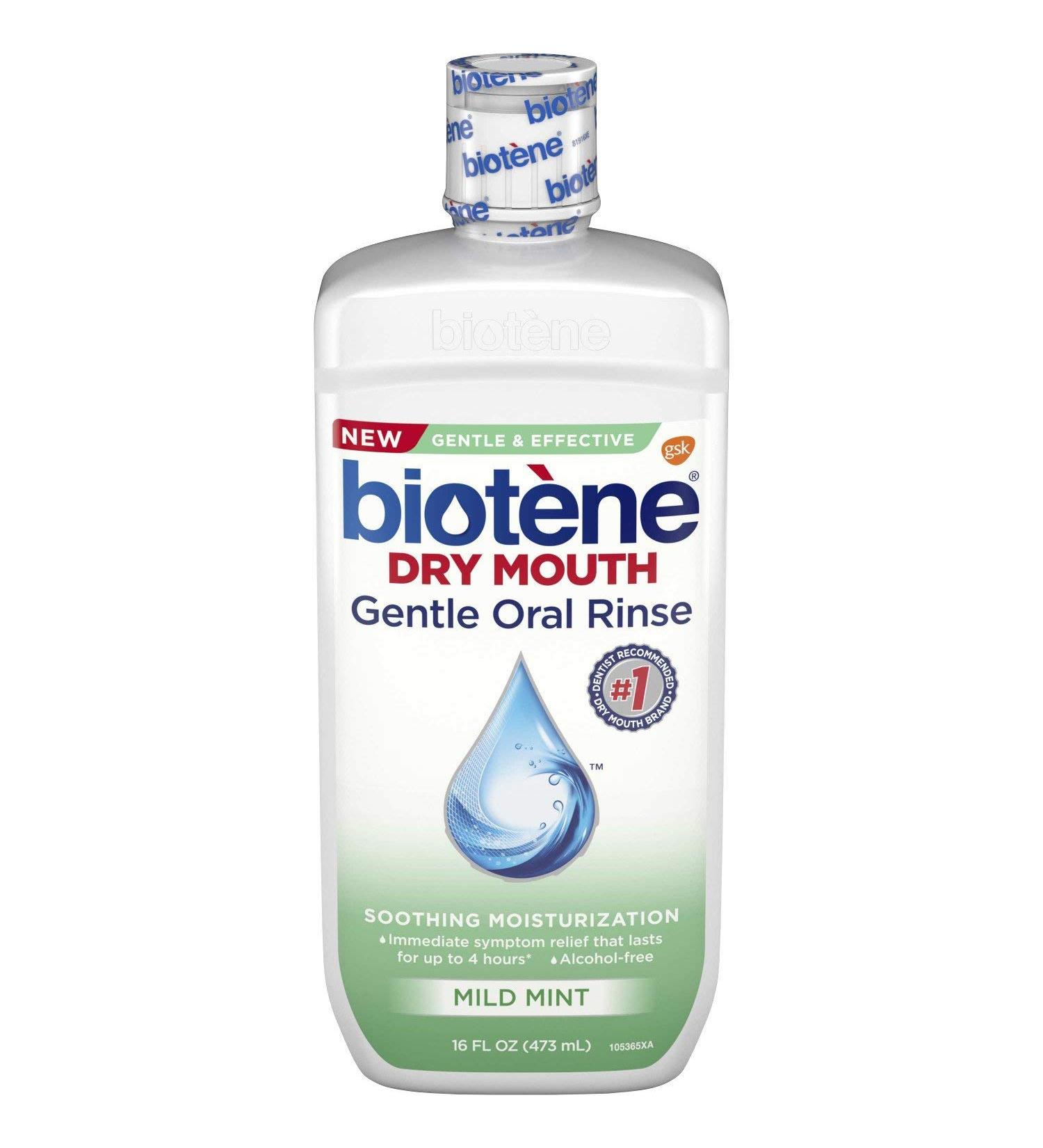 Biotene Mild Mint Alcohol-Free Oral Rinse 16oz for Dry Mouth Relief - Buy Online on GoSupps.com