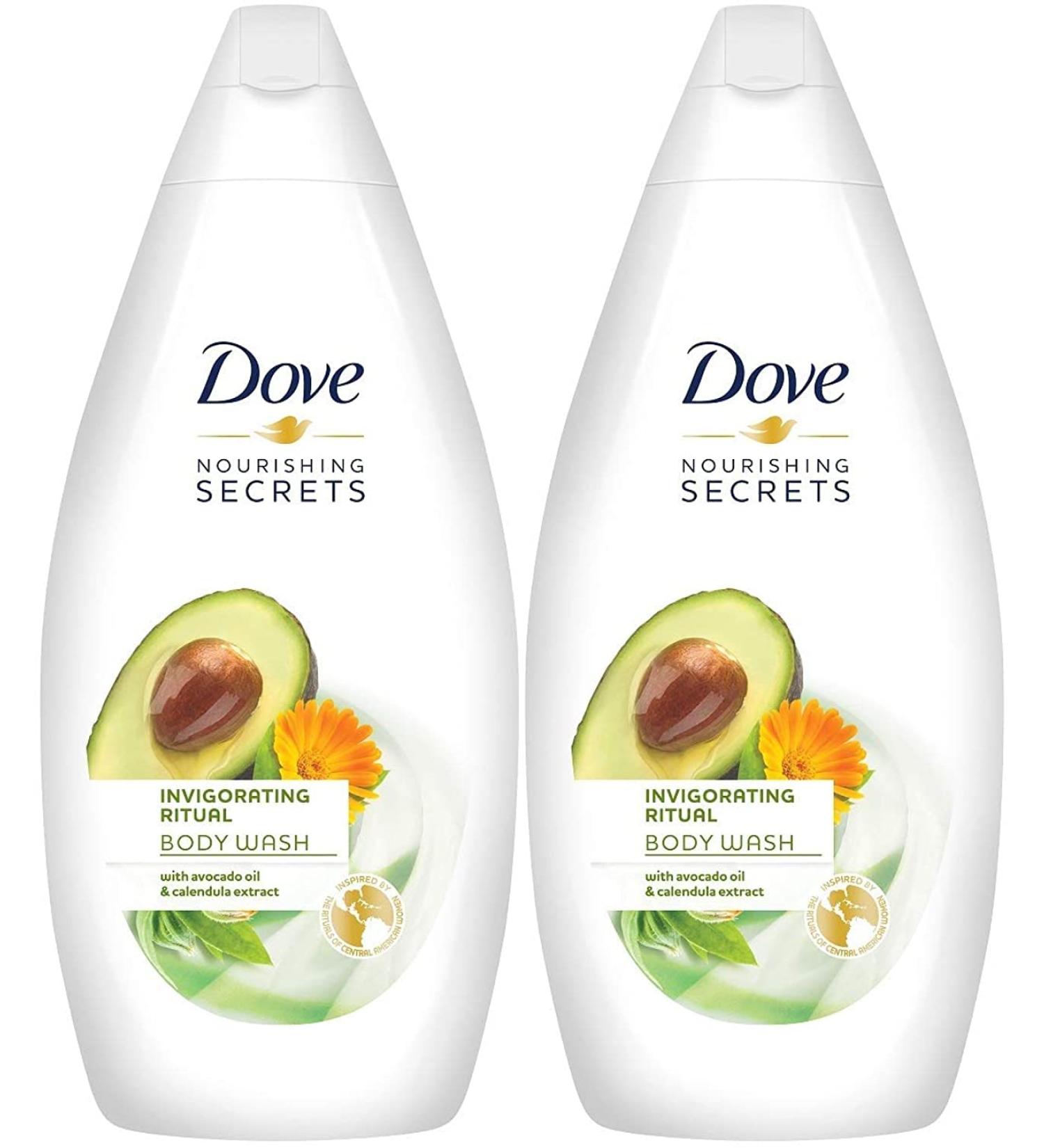 Dove Nourishing Secrets Invigorating Ritual Body Wash Avocado Oil & Calendula Extract 16.9 Ounce / 500 Ml Pack of 2