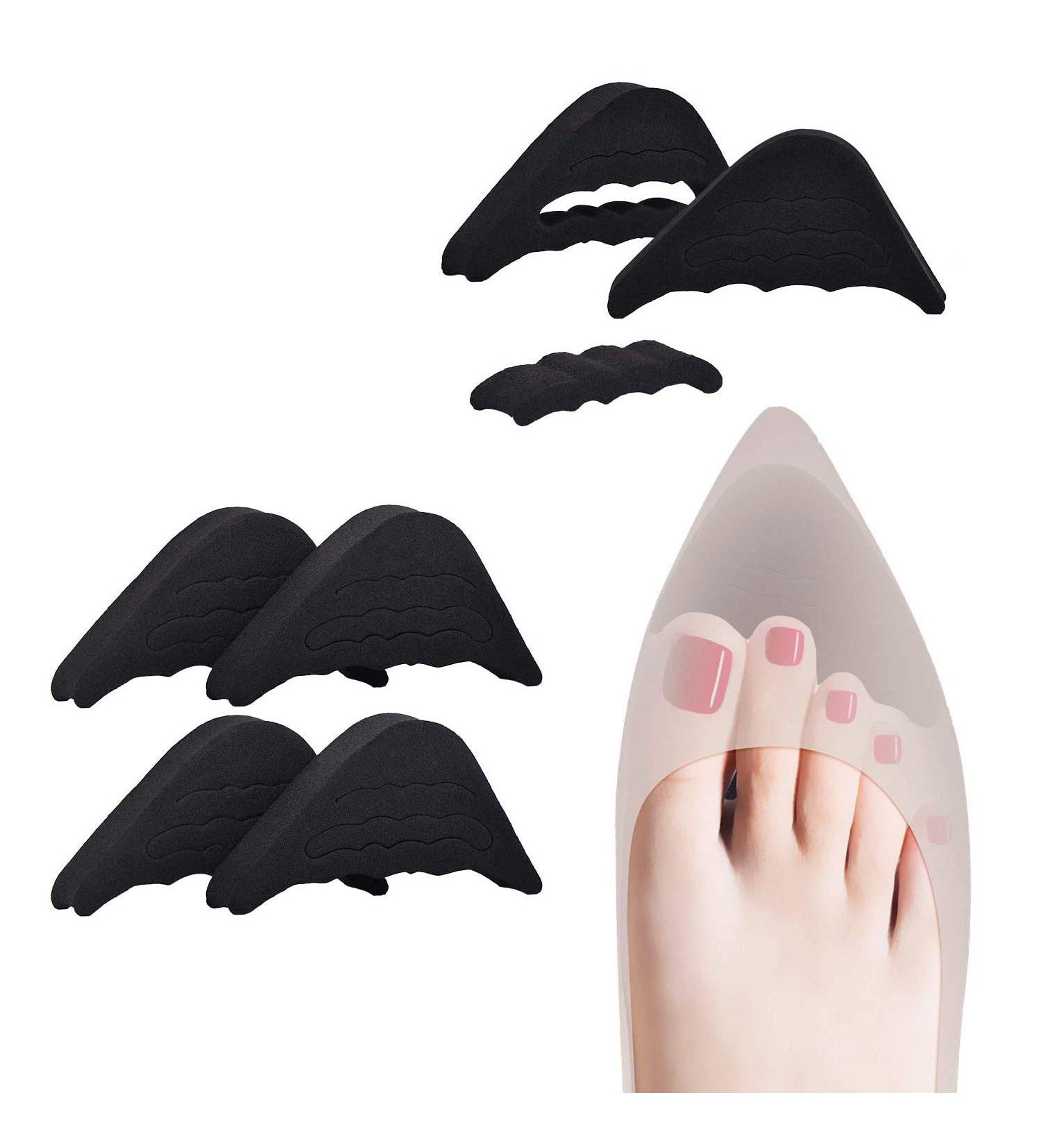 VIEEL Soft Sponge Big Toe Plug Foot Brace Pads - Adjustable Shoe Filler for Men & Women - Black - Buy Online on GoSupps.com