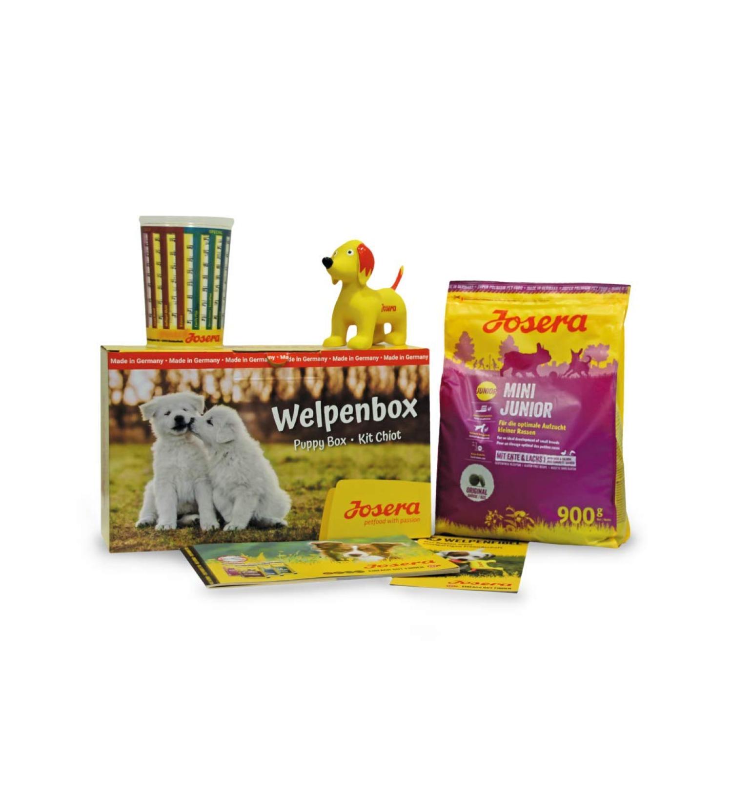 JOSERA Puppy Box with MiniJunior Puppy Food | for Small Breeds | with Measuring Cup Puppy Fibel and Squeaky Toys | Premium Dry Food for Dogs in - Buy Online on GoSupps.com