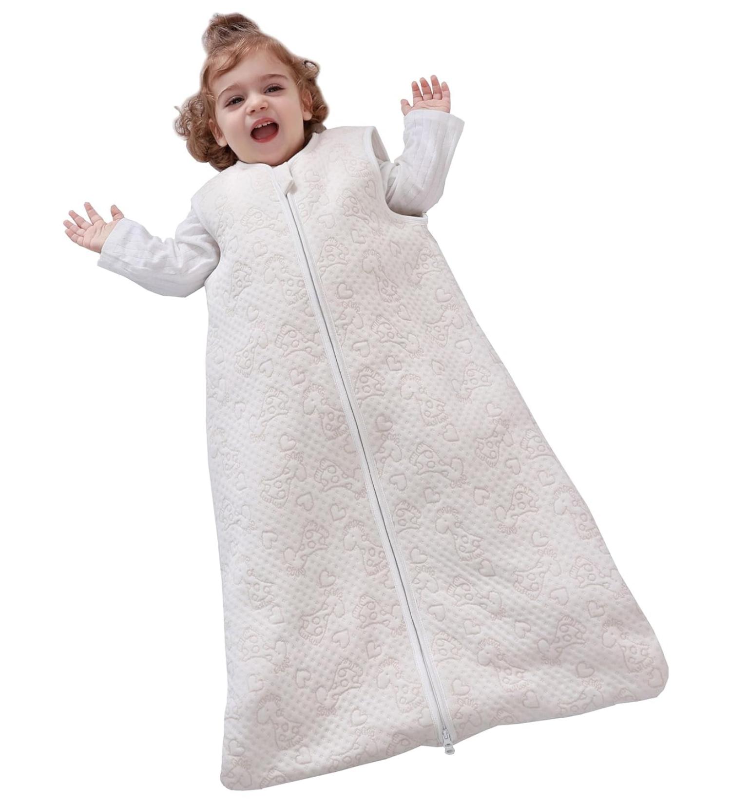 Chilsuessy Baby Sleeping Bag 2.5 Tog | 100% Cotton Nursery Bedding | Khaki Giraffe Design | 110cm/3-4 Years - Buy Online on GoSupps.com