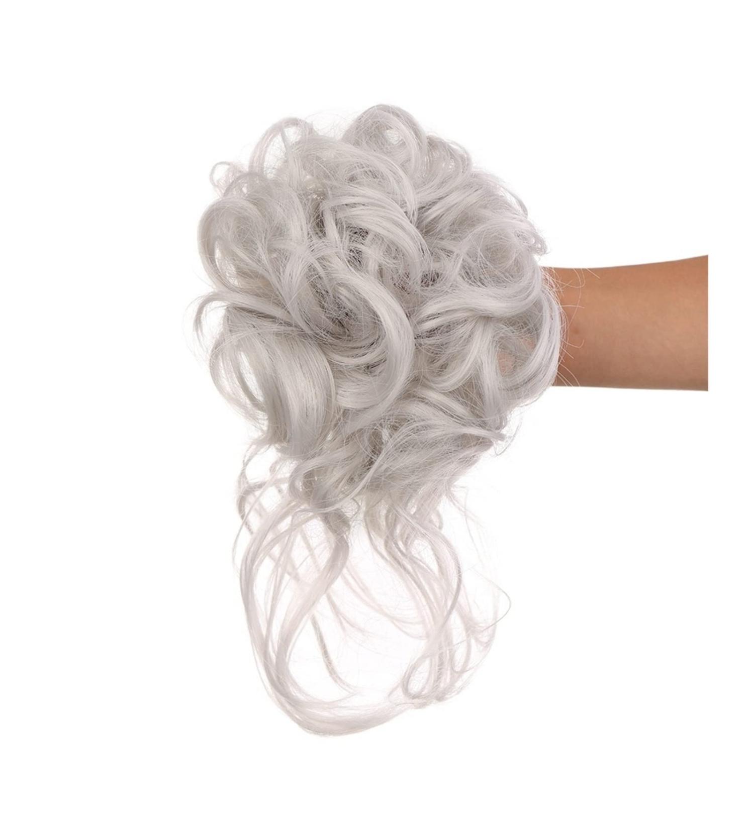 Messy Bun Hair Piece for Women Pieces Curly Chignon Donut Scrunchie for Women Messy Bun Hair Piece Synthetic Tousled Updo Hair Buns Extension Elastic Hair Band Hair Fake Hair Accessories for Women Gris - Buy Online on GoSupps.com
