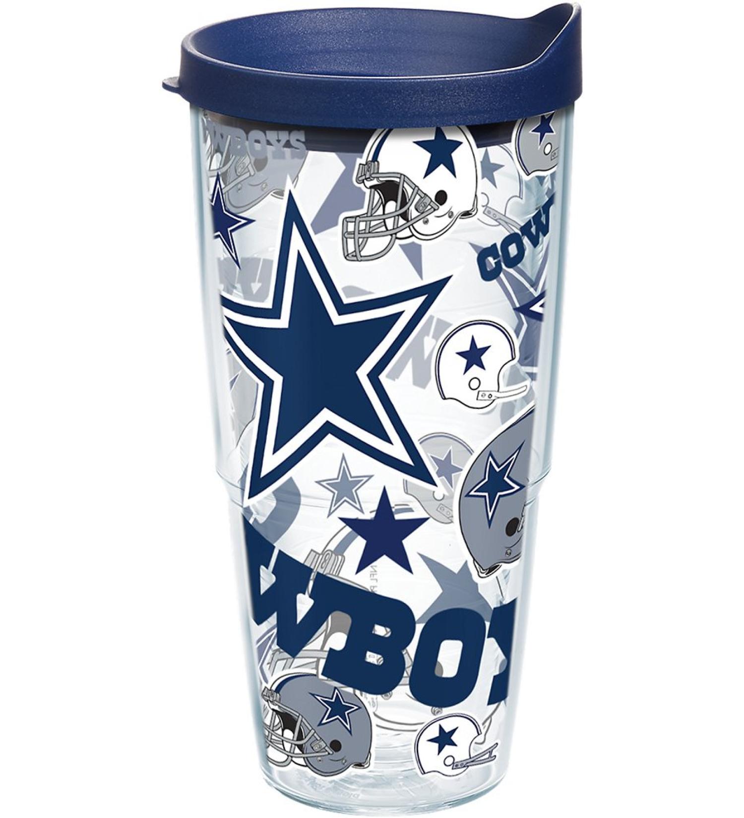 NFL Dallas Cowboys 24oz Insulated Tervis Tumbler - Made in USA | Cold & Hot Drinks | Clear Design - Buy Online on GoSupps.com