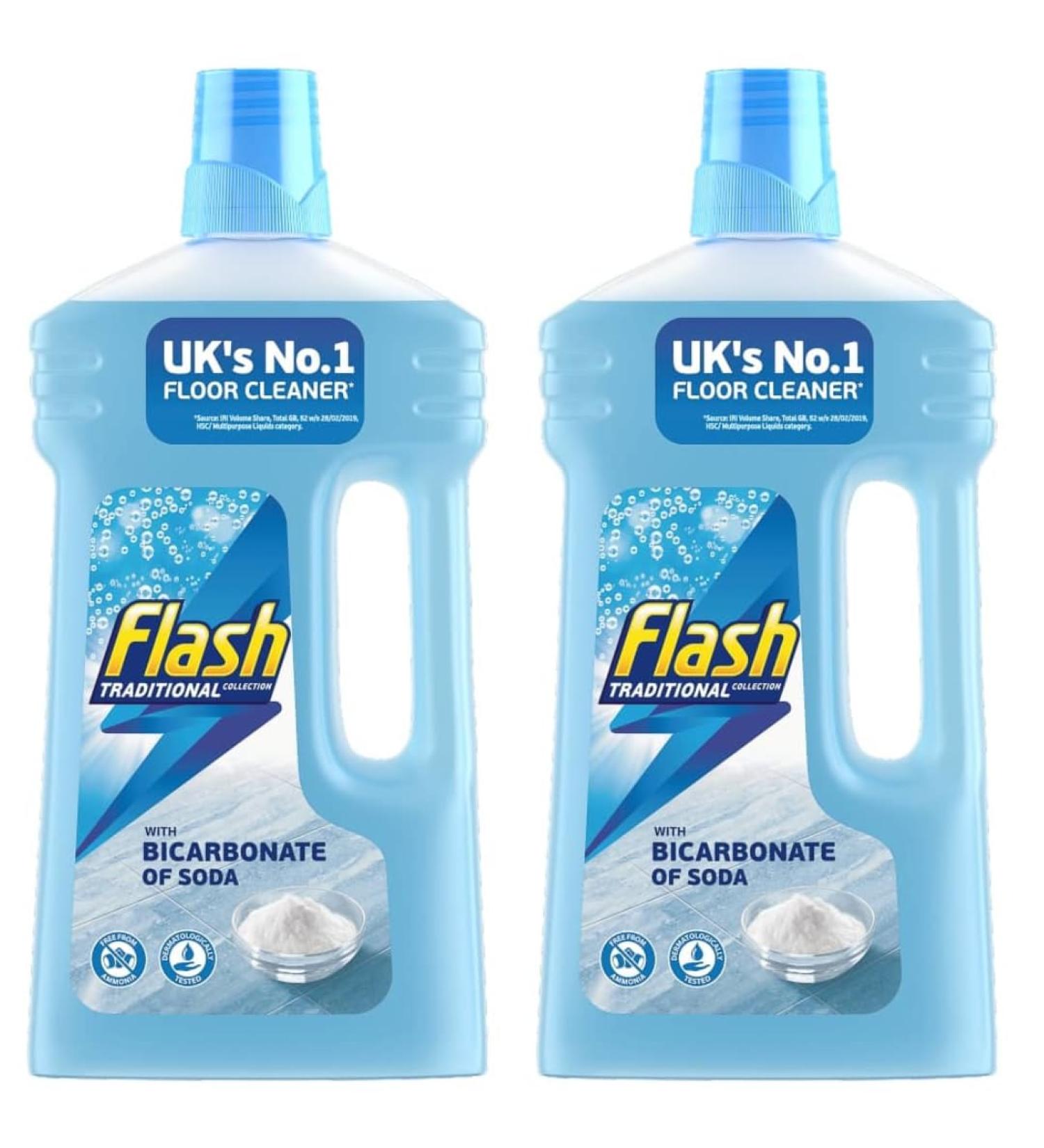 2PK - Bicarbonate of Soda Floor Liquid 1L - Antibacterial Surface Cleaner - All Purpose & Floor Cleaner - Kill 99.9% Bacteria - Clean Your Home And Leave A Long-Lasting Fragrance Freshness