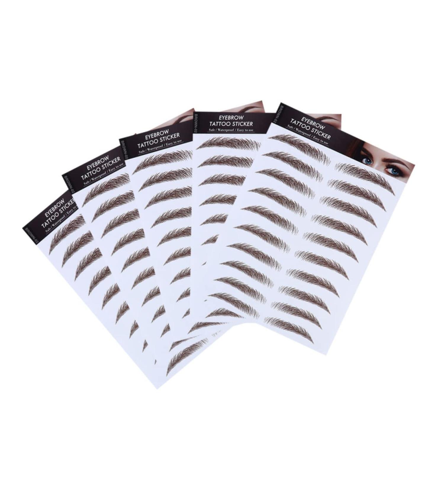 Housoutil 10 Pcs Eyebrow Stickers Temporary Brow Tattoos Artificial Eyebrow Cosmetic Eyebrow Trimming 6d - Buy Online on GoSupps.com