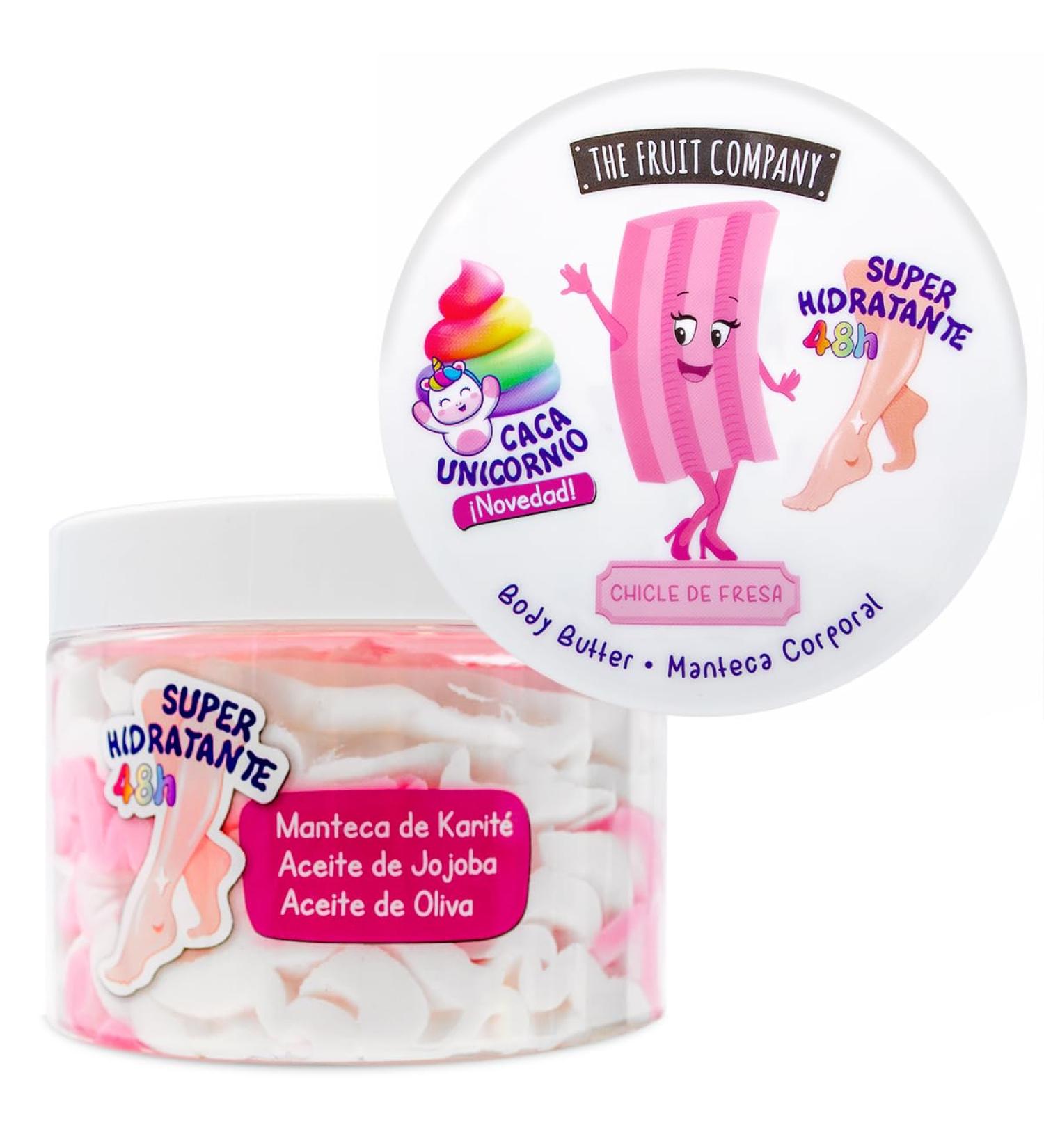 The Fruit Company Strawberry Chewing Gum Body Butter 300ml Super Moisturizing Body Cream Vegan Formula - Buy Online on GoSupps.com