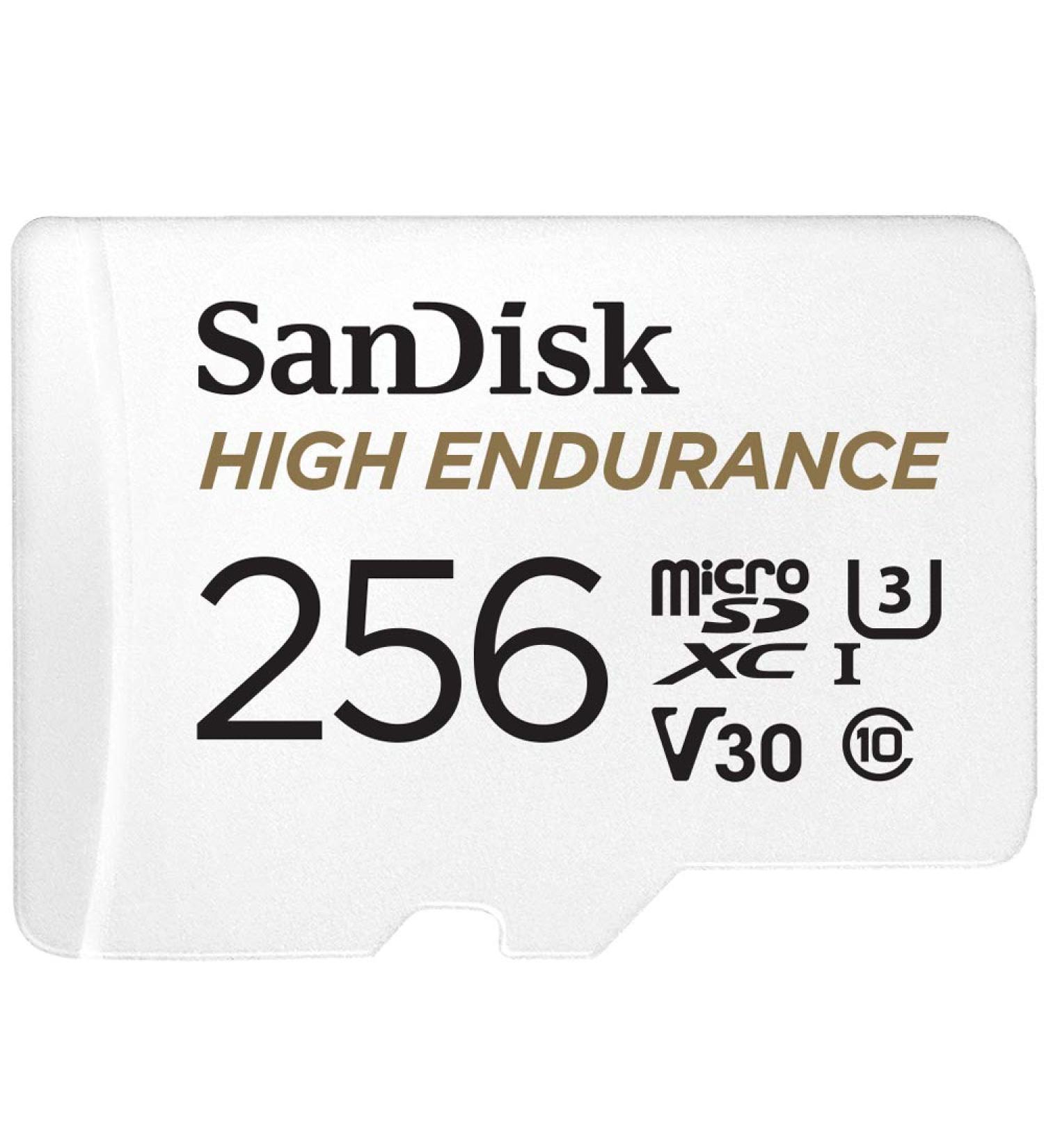 SanDisk 256GB High Endurance Video microSDXC Card - C10 U3 V30 4K UHD - SDSQQNR-256G-GN6IA - Buy Online on GoSupps.com