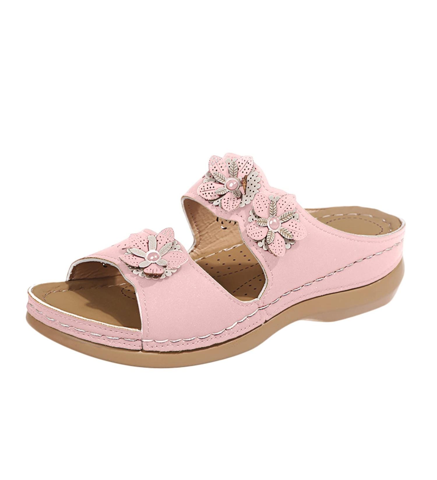 JWSVBF Orthotic Sandals for Women - Bunion Boho Open Toe Slippers - Comfortable Walking Orthopedic Sandals - 2023 Summer Fashion - 8.5 Wide Pink - Buy Online on GoSupps.com