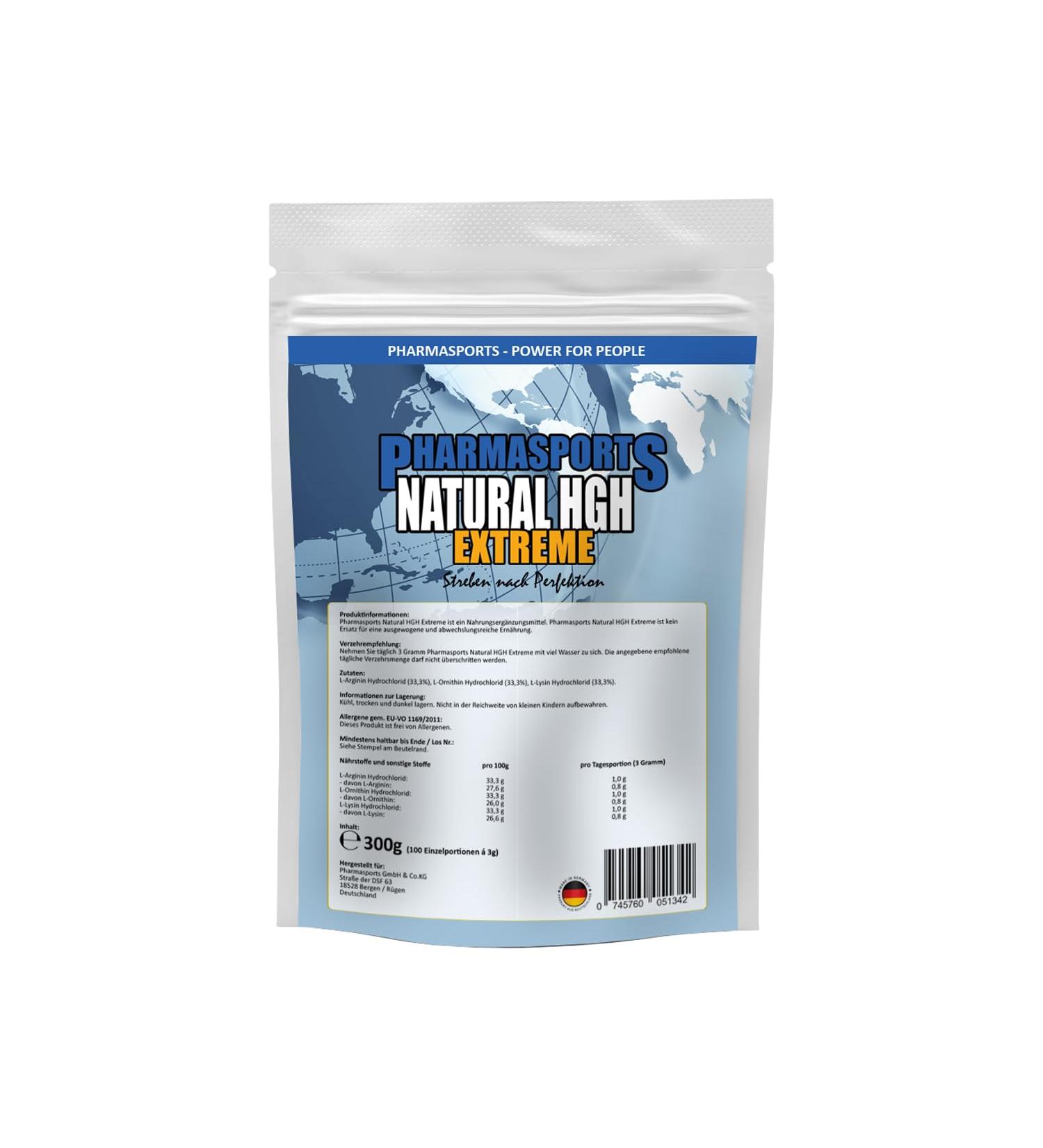 Buy 300 000 mg NOx - High-Dose Arginine & Ornithine Lysine Amino Acids | HGH for Muscle Building & Detox | 300g Stand Bag - International Shipping Available - Buy Online on GoSupps.com