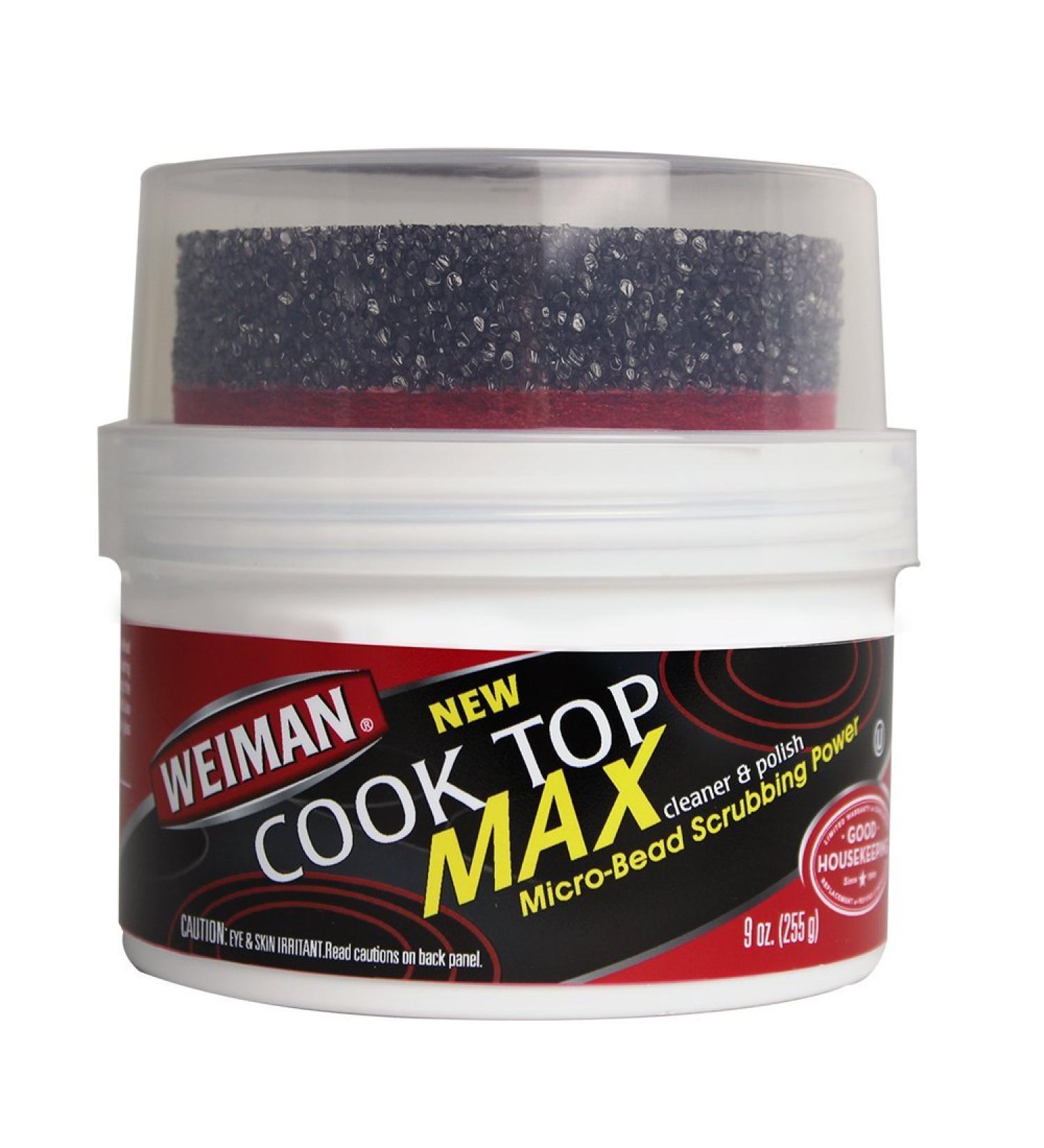 Weiman Cooktop Cleaner Max - 9oz - Removes Burned-On Food, Grease and Watermarks for Sparkling Glass Cooktops - Buy Online on GoSupps.com