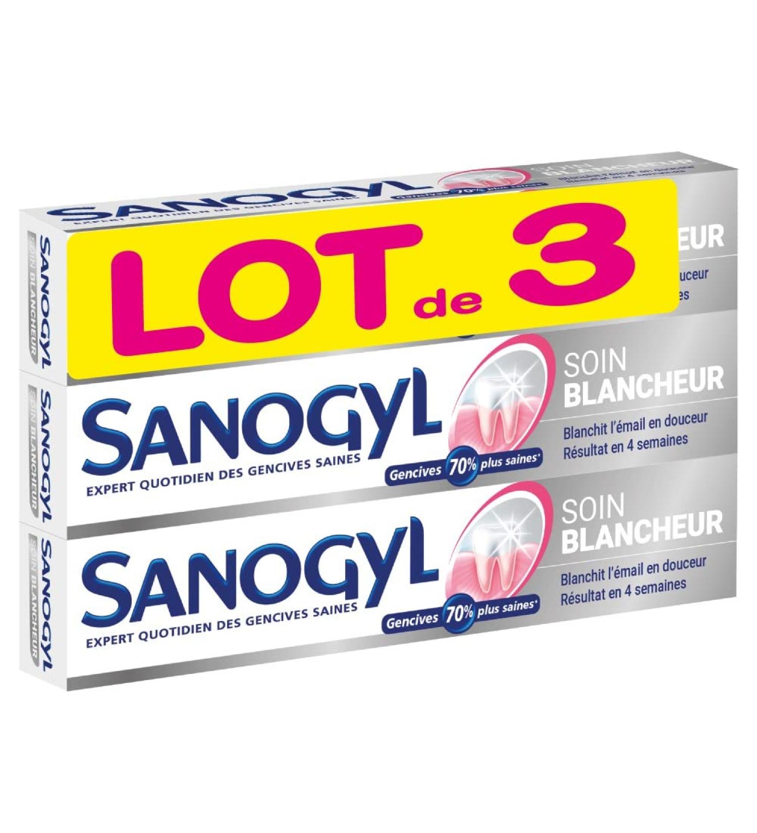 Sanogyl Whitening Toothpaste - 3 x 75 ml | Brighten Your Smile - International Shipping Available - Buy Online on GoSupps.com