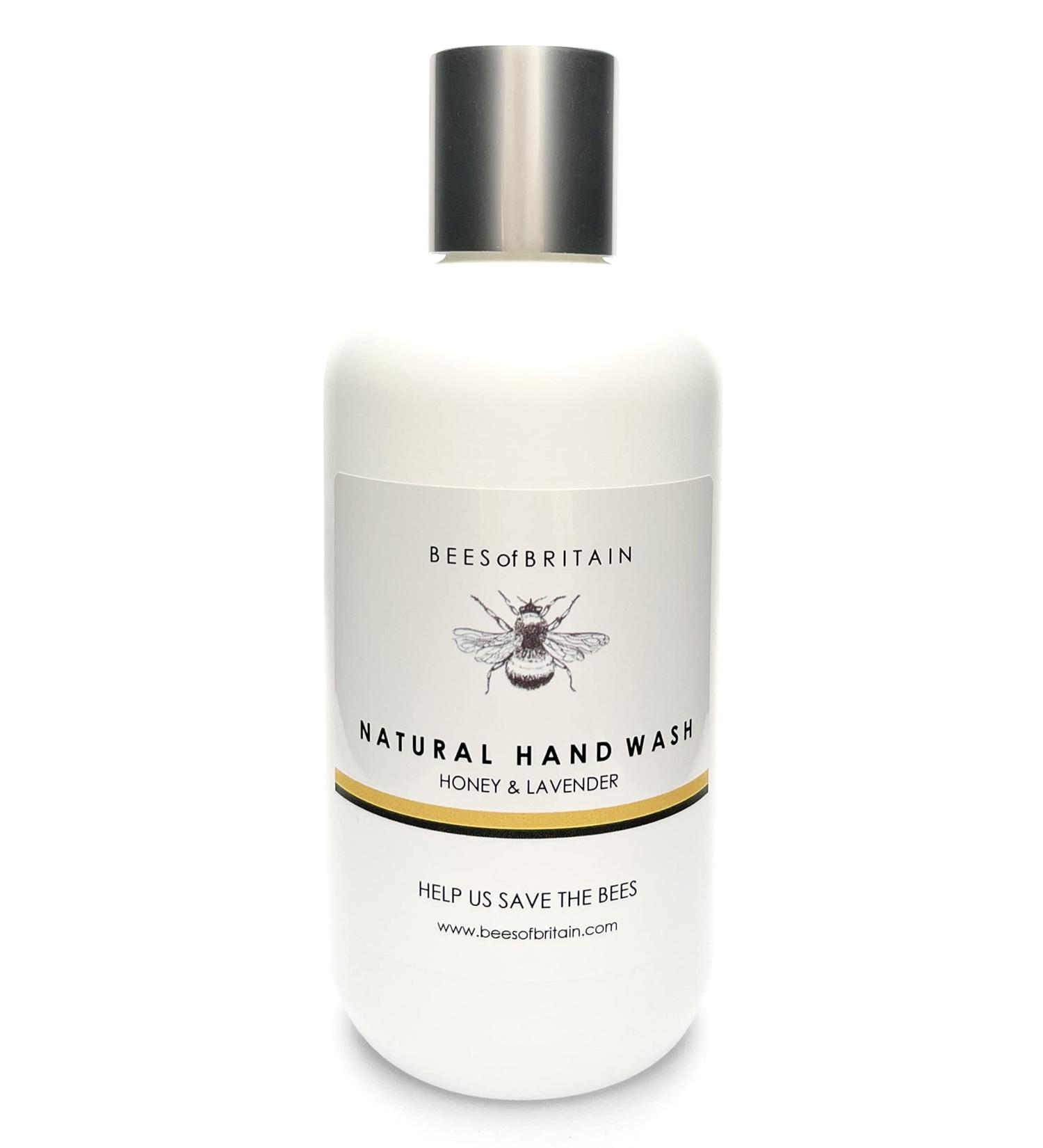 BEES of BRITAIN - 99% Natural - Hand Wash - Honey Lavender No Sulfates/Parabens No Soap. pH 5.5 Sensitive Skin. We Donate 5% of our Profit to Save Bees + Pollinators. 250ml - Buy Online on GoSupps.com