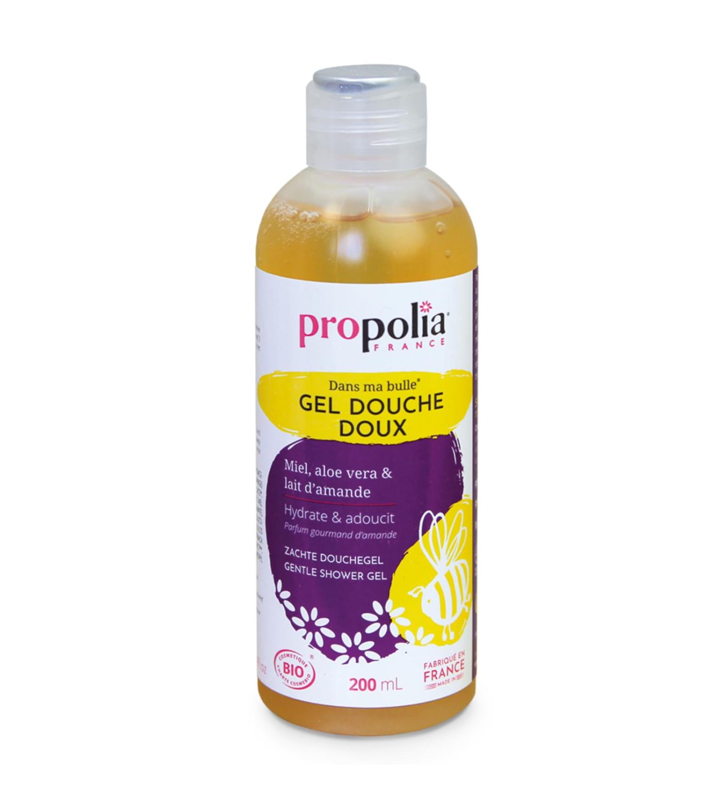 PROPOLIA Organic soft shower gel honeyalmond milkaloe veraorange blossom water moisturizes and softens children and adults made in France 200 ml - Buy Online on GoSupps.com