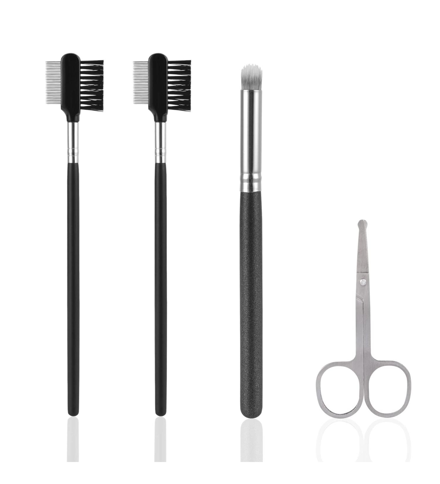 4-Piece Tear Stain Removal Comb Set for Dogs - Double-Sided Eye Combs Fur Scissors & Concealer Brushes for Crusts & Mucus - Buy Online on GoSupps.com