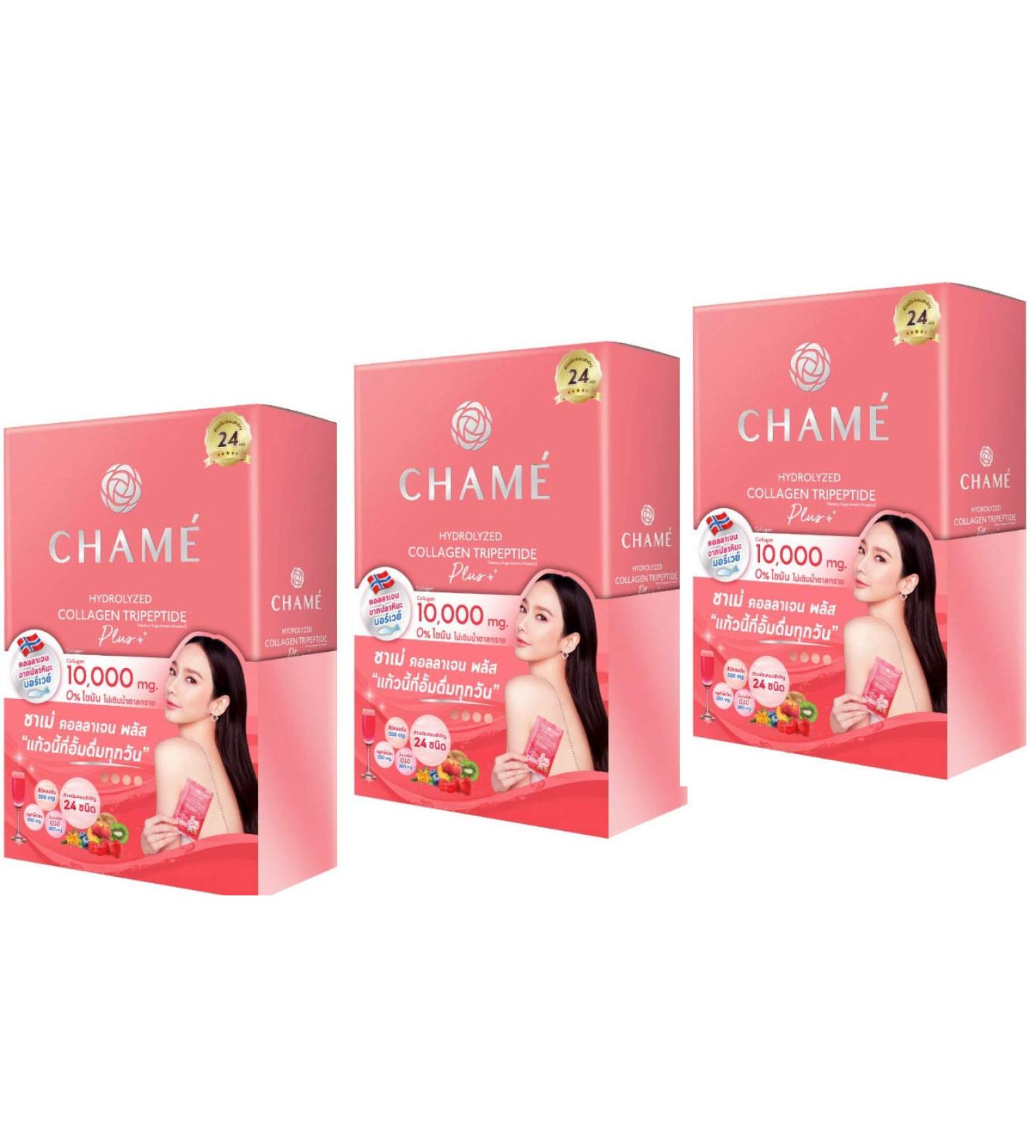 3 boxs.Chame Hydrolyzed Collagen Tripeptide Plus 10 Sachet