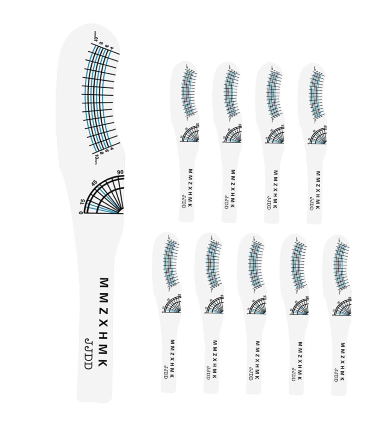 10pcs Eyelash Measuring Ruler Lash Length Measuring Tool Lash Tools Eyelash Supply Sector Mascara - Buy Online on GoSupps.com