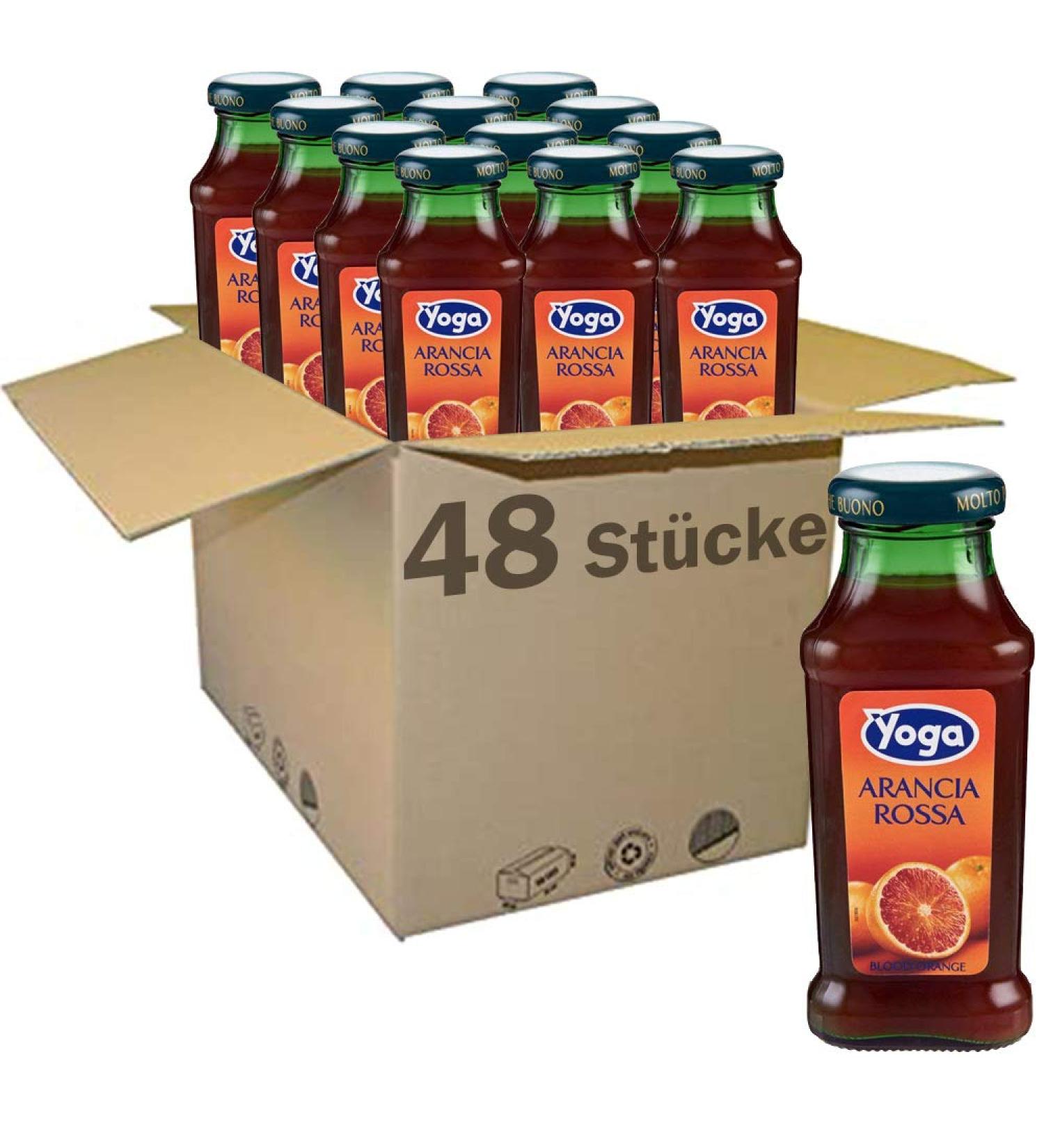 Arancia Rossa Yoga Brek 48 pieces blood orange fruit juice glass bottle 200 ml fruit juice
