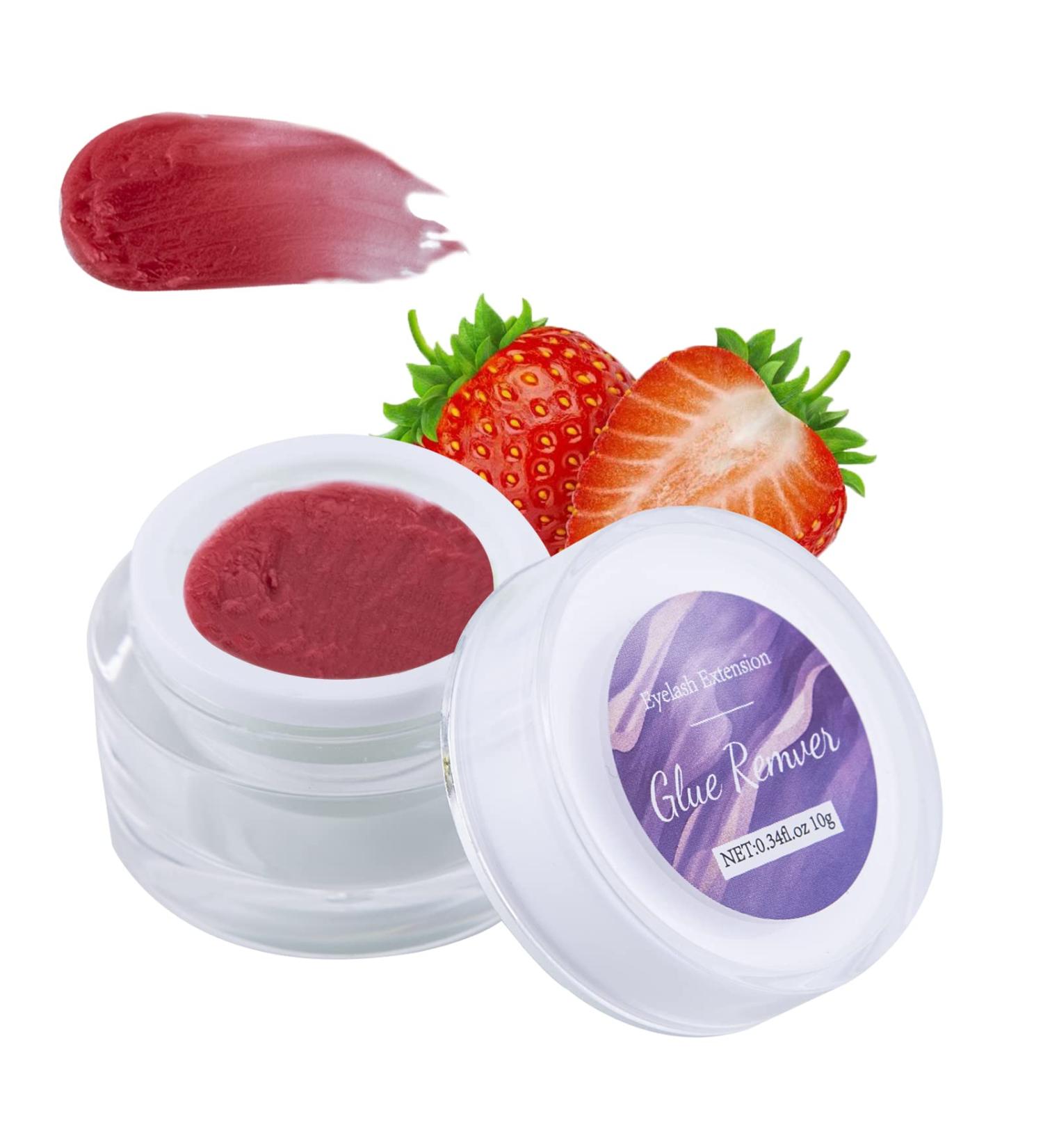 TEAMOLL Eyelash Extension Remover Cream 10g - Gentle Glue Dissolver for Sensitive Skin - Fast Adhesive Removal - Strawberry Scent - Buy Online on GoSupps.com