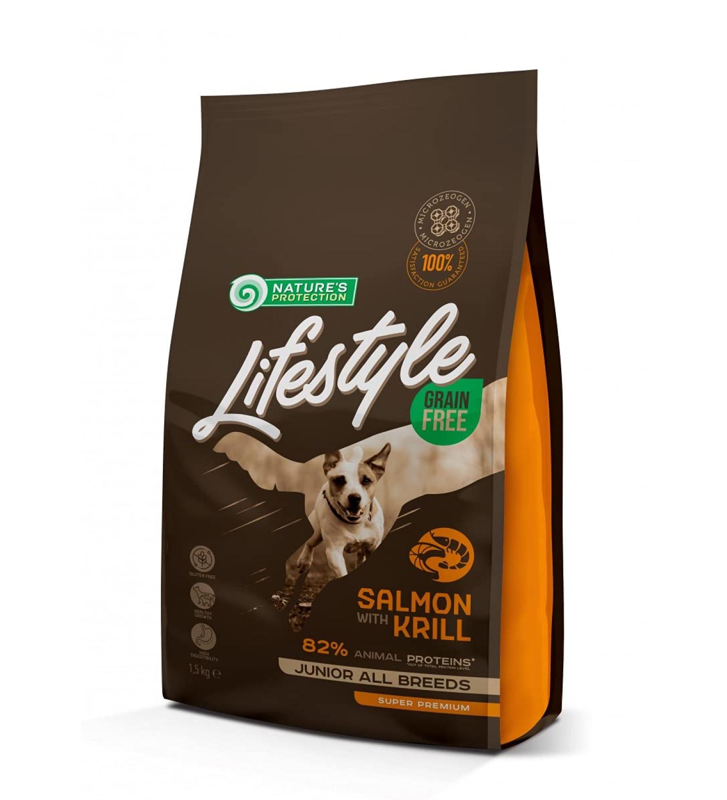 NP Canine Lifestyle Grain Free Junior Salmon and Krill 1.5 kg - Buy Online on GoSupps.com