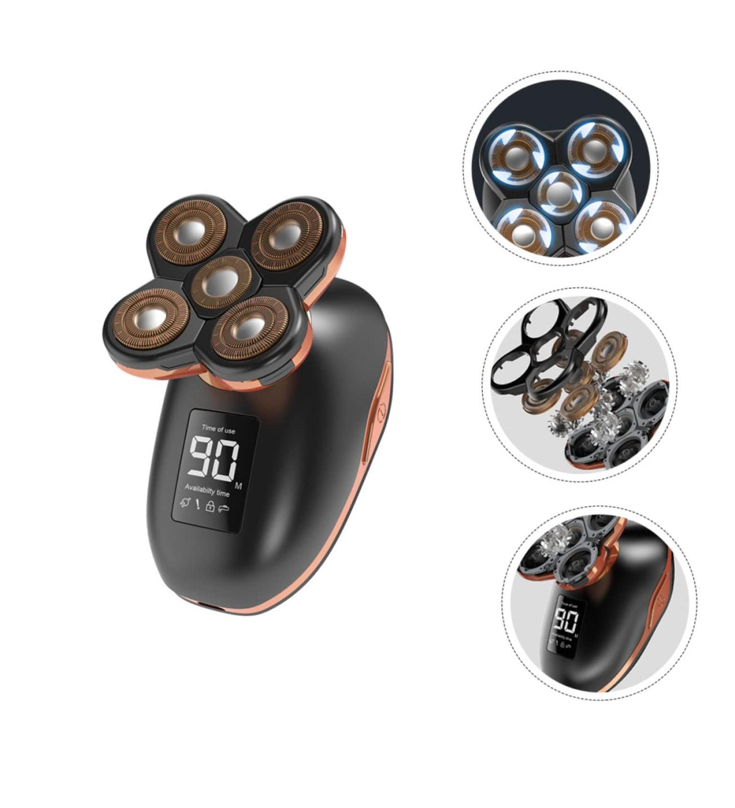 Mikinona 1 Piece Fashion Shaver Men Face Razor Trimmer for Men Professional Cordless Shaver Charging Stylish Abdominal Muscles Black - Buy Online on GoSupps.com