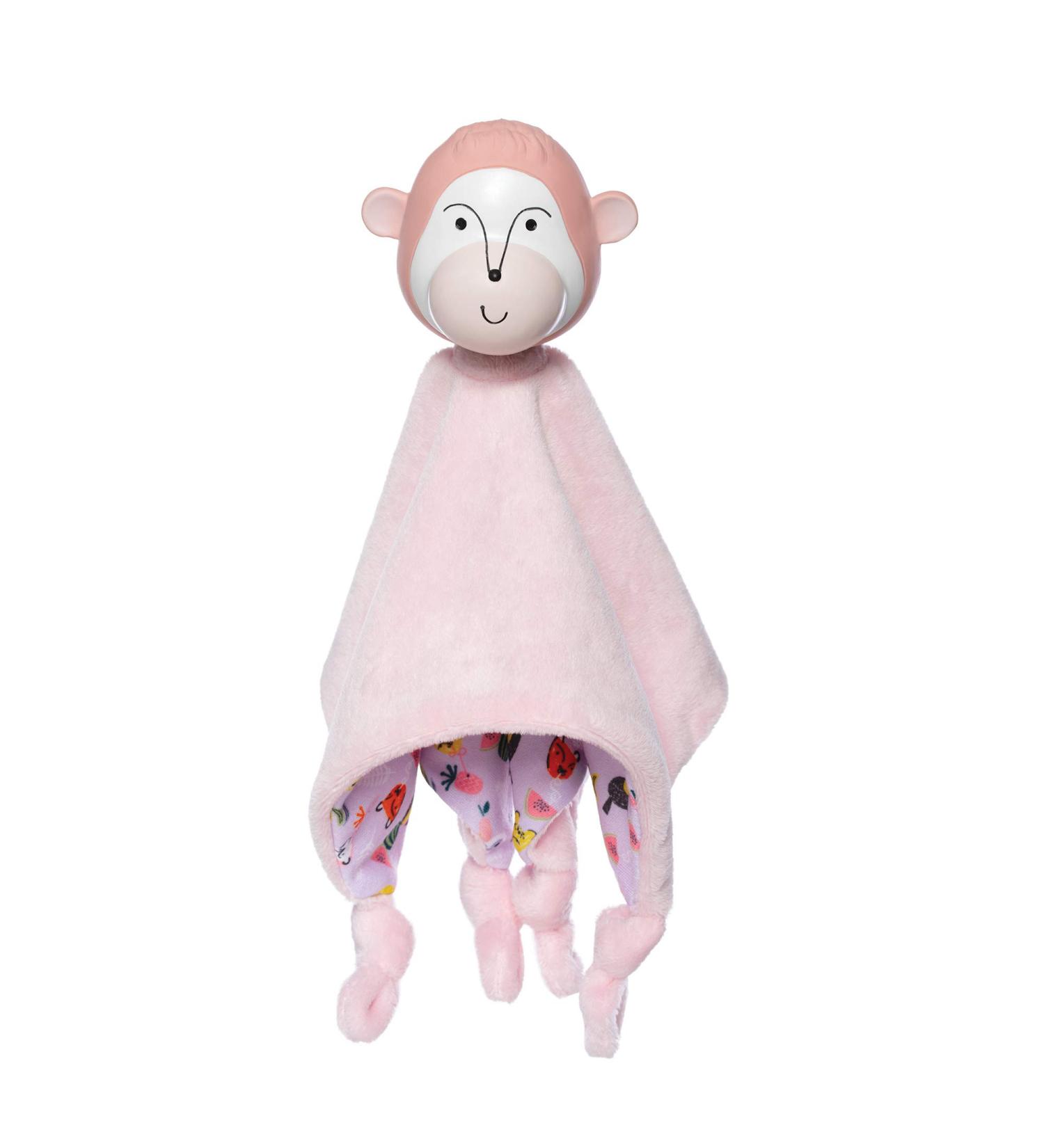 Manhattan Toy Fruity Paws Momo Monkey Baby Soothing Lovie with Natural Rubber Teething Toy - Buy Online on GoSupps.com