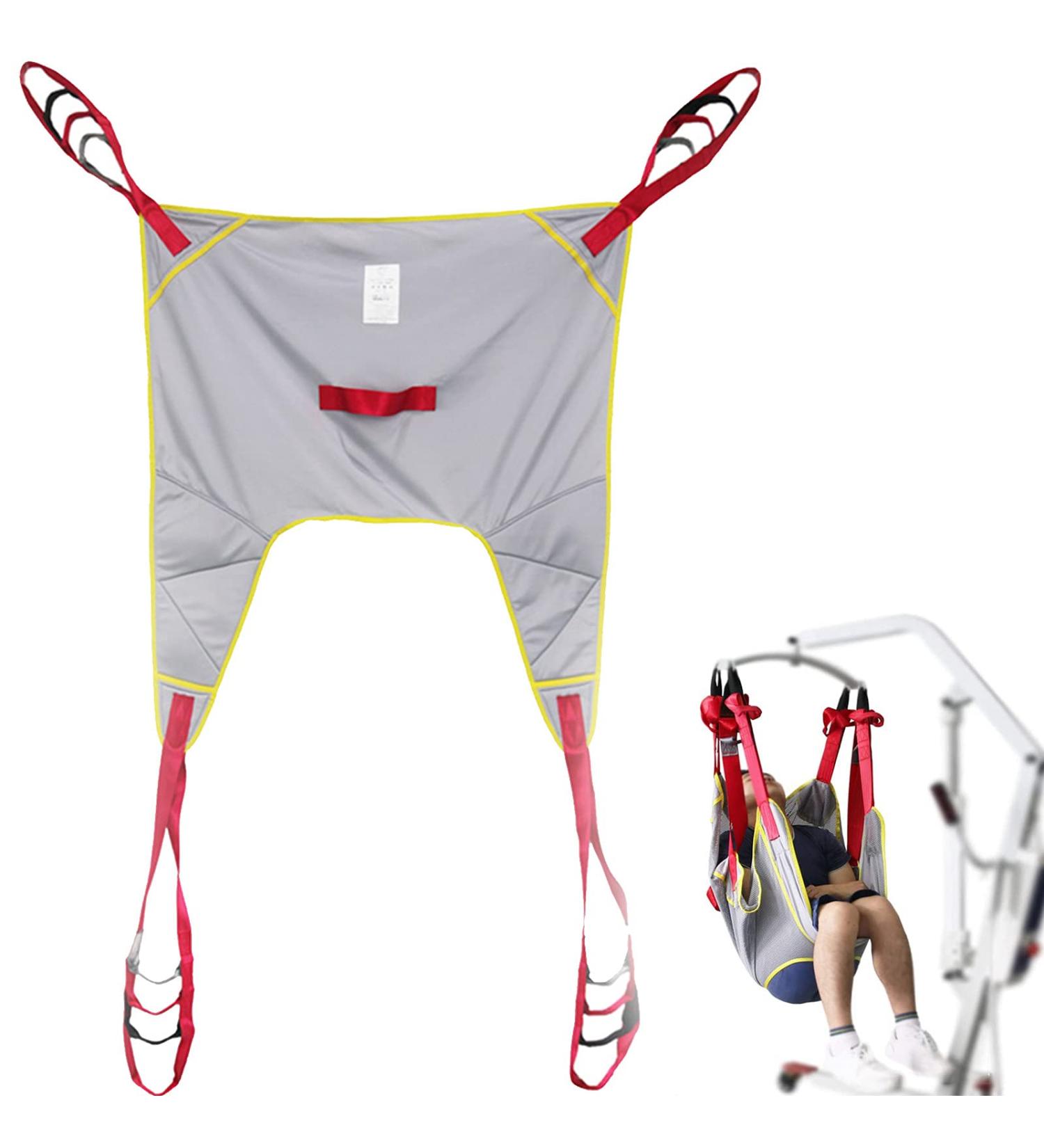 Full Body Sling Patient Lift Bathroom Equipment Mesh Patient Lift Sling with Commode Opening Divided Leg Sling for Disabled for Bed Positioning Lifting and Transfer - Buy Online on GoSupps.com
