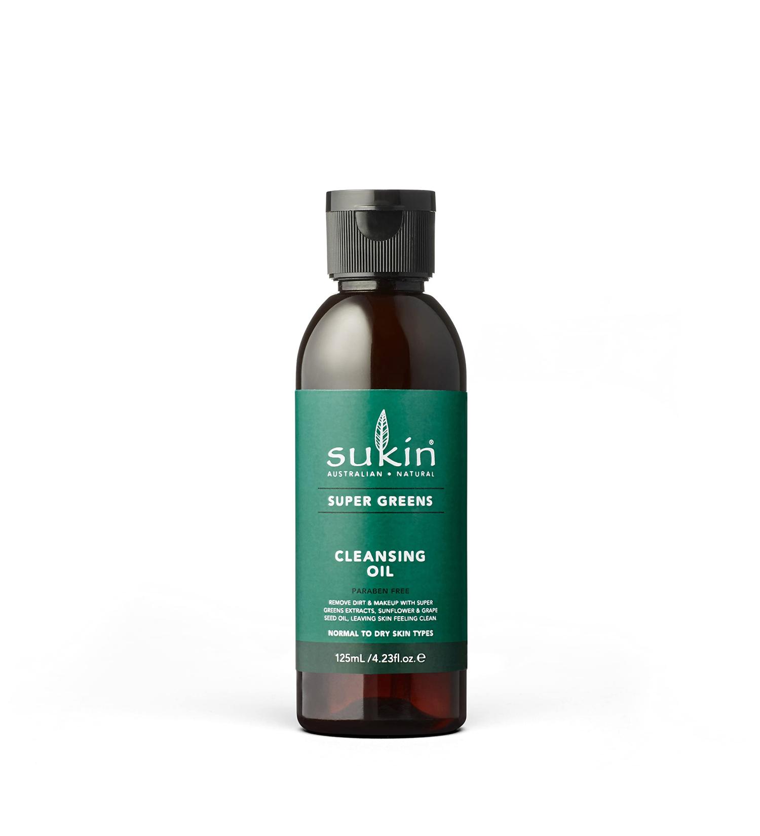 Sukin Super Greens Oil 125ml - Cleansing Facial Oil for Radiant Skin - Buy Online on GoSupps.com