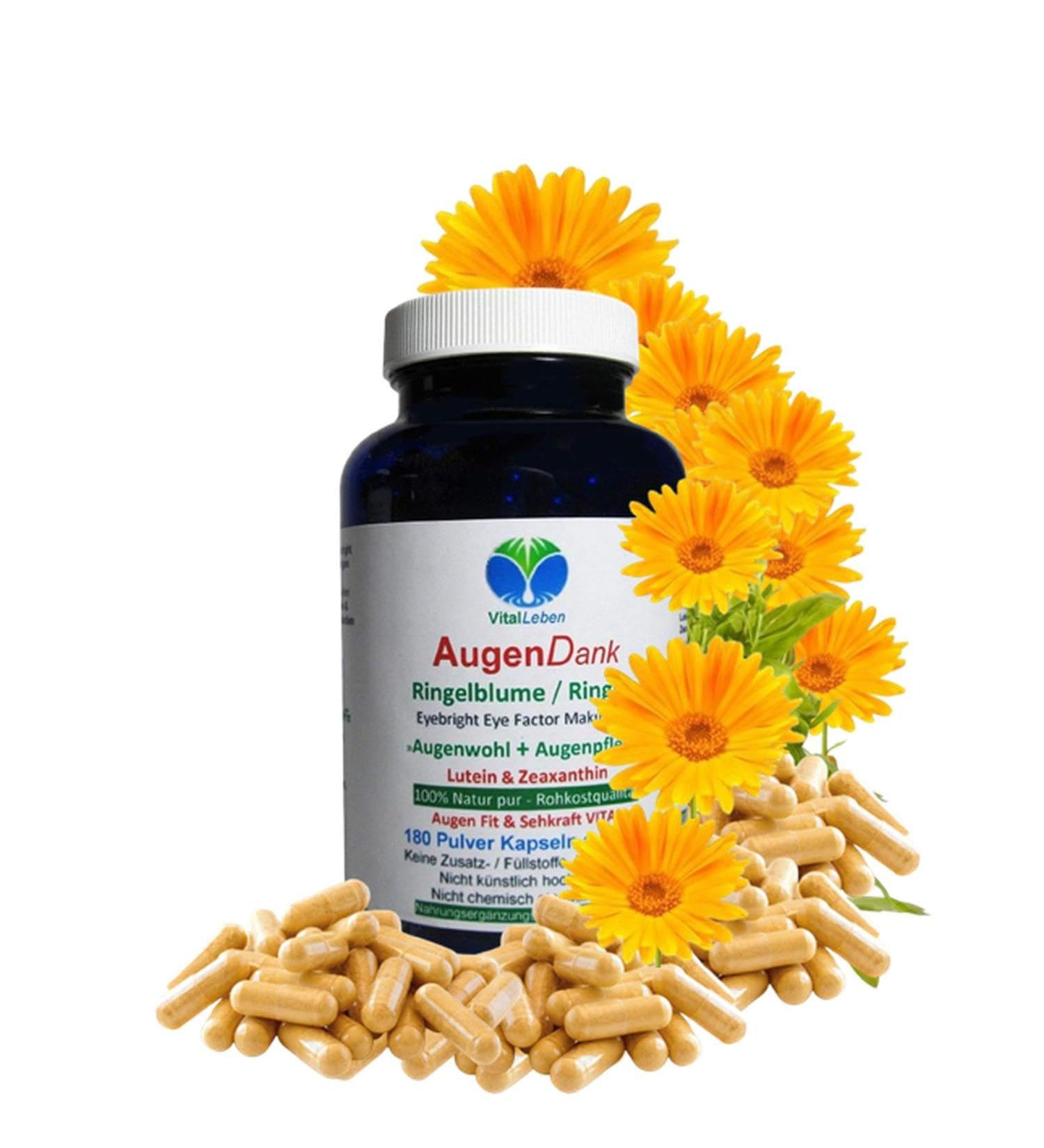 Ringle Flower Lutein & Zeaxanthin Eye Vitamins - 180 Capsules for Vision Care Retina & Macula Health | Pure Nature - No Additives - Buy Online on GoSupps.com