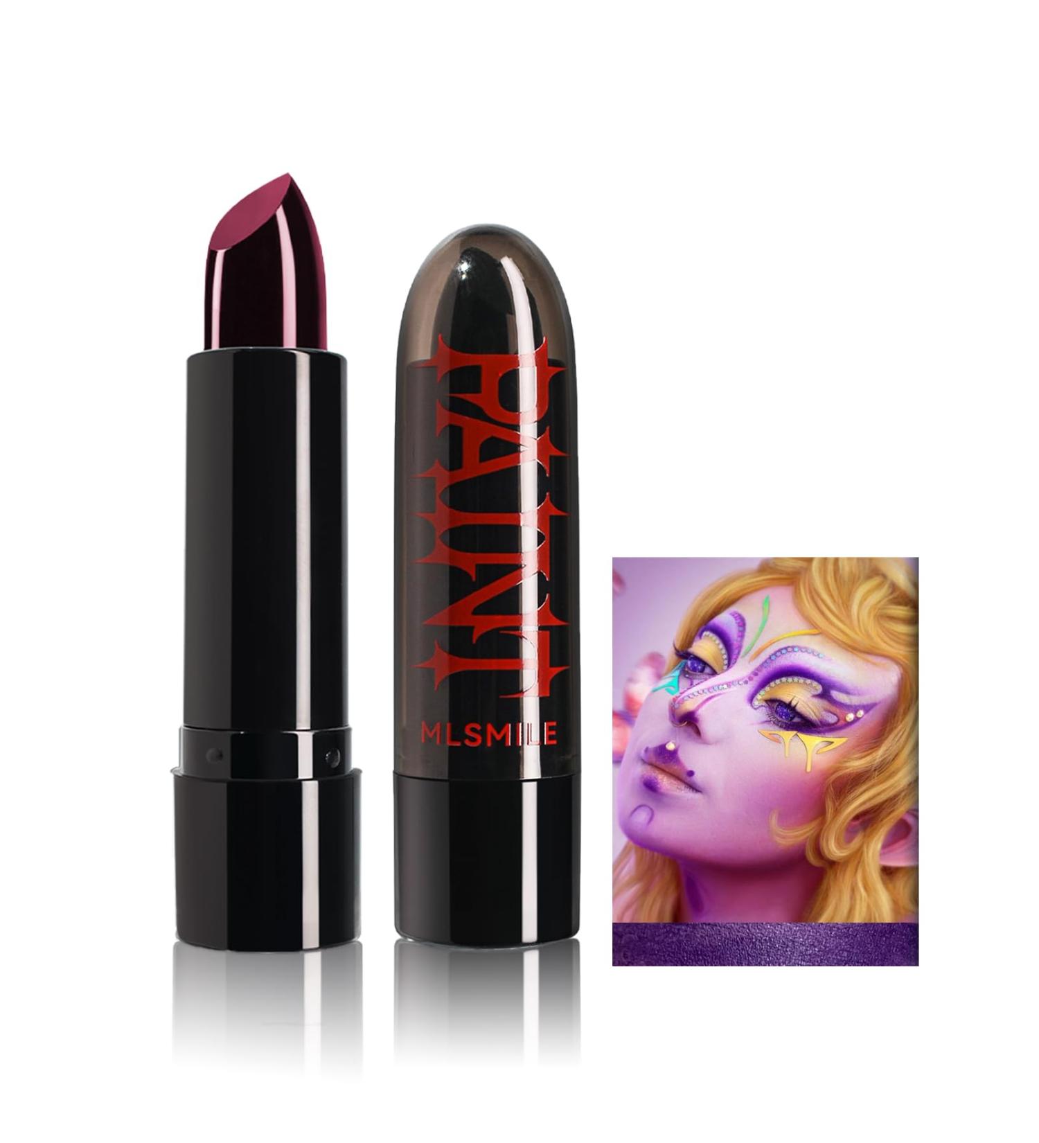 Purple Washable Face and Body Paint | Long-lasting Waterproof Makeup for Halloween Cosplay and Clowns - Full Coverage Cream for Adults & Kids - Buy Online on GoSupps.com