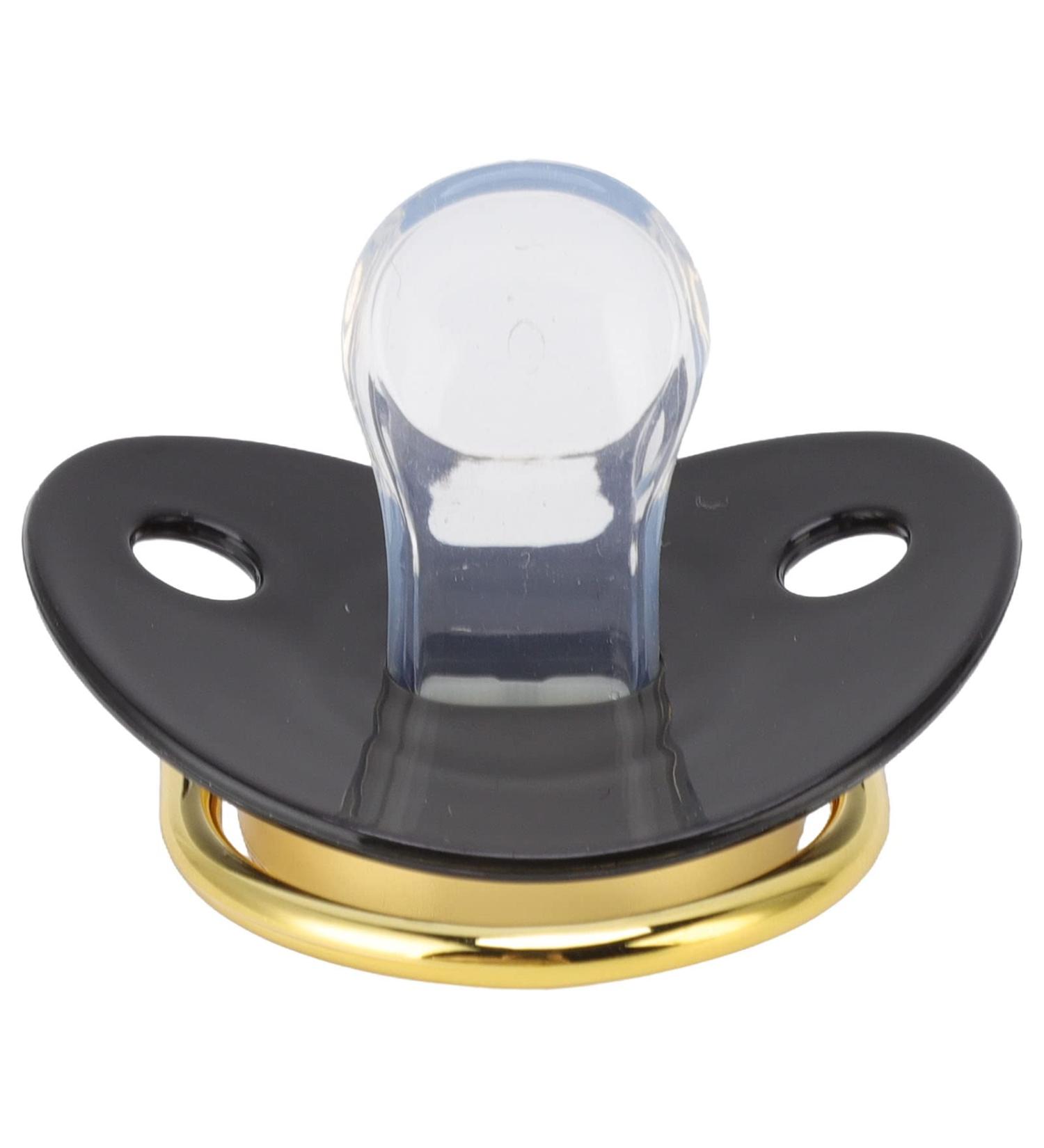 Buy BPA-Free Silicone Baby Pacifier with Clips | Soft & Lightweight | Ideal for 6-18 Months - Black Bling Design - Buy Online on GoSupps.com