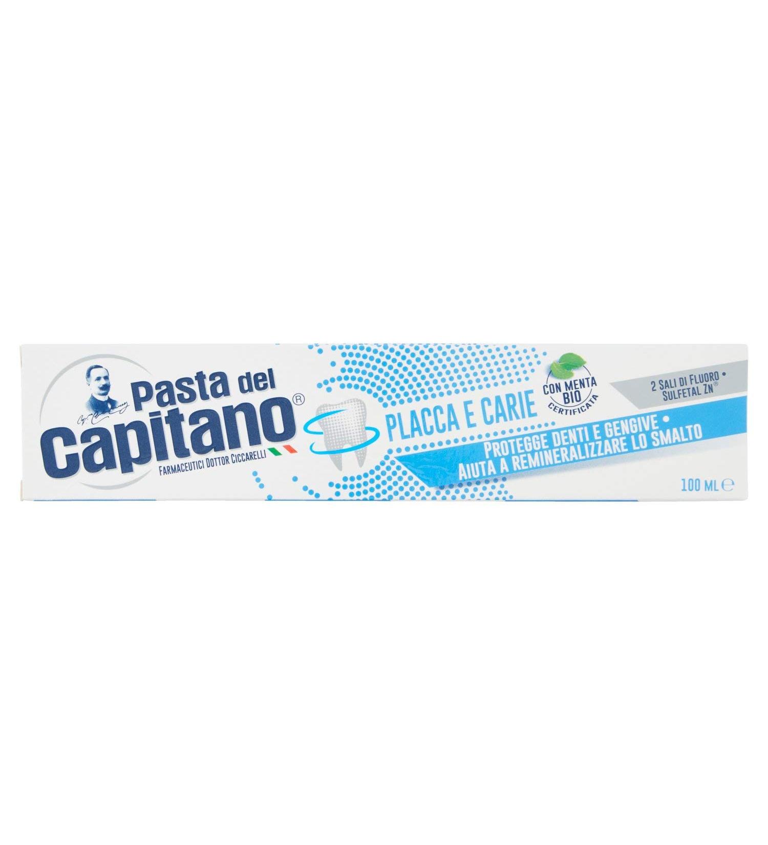 Pasta del Capitano Dentifricio Placche e Carie 100ml - Buy Online on GoSupps.com