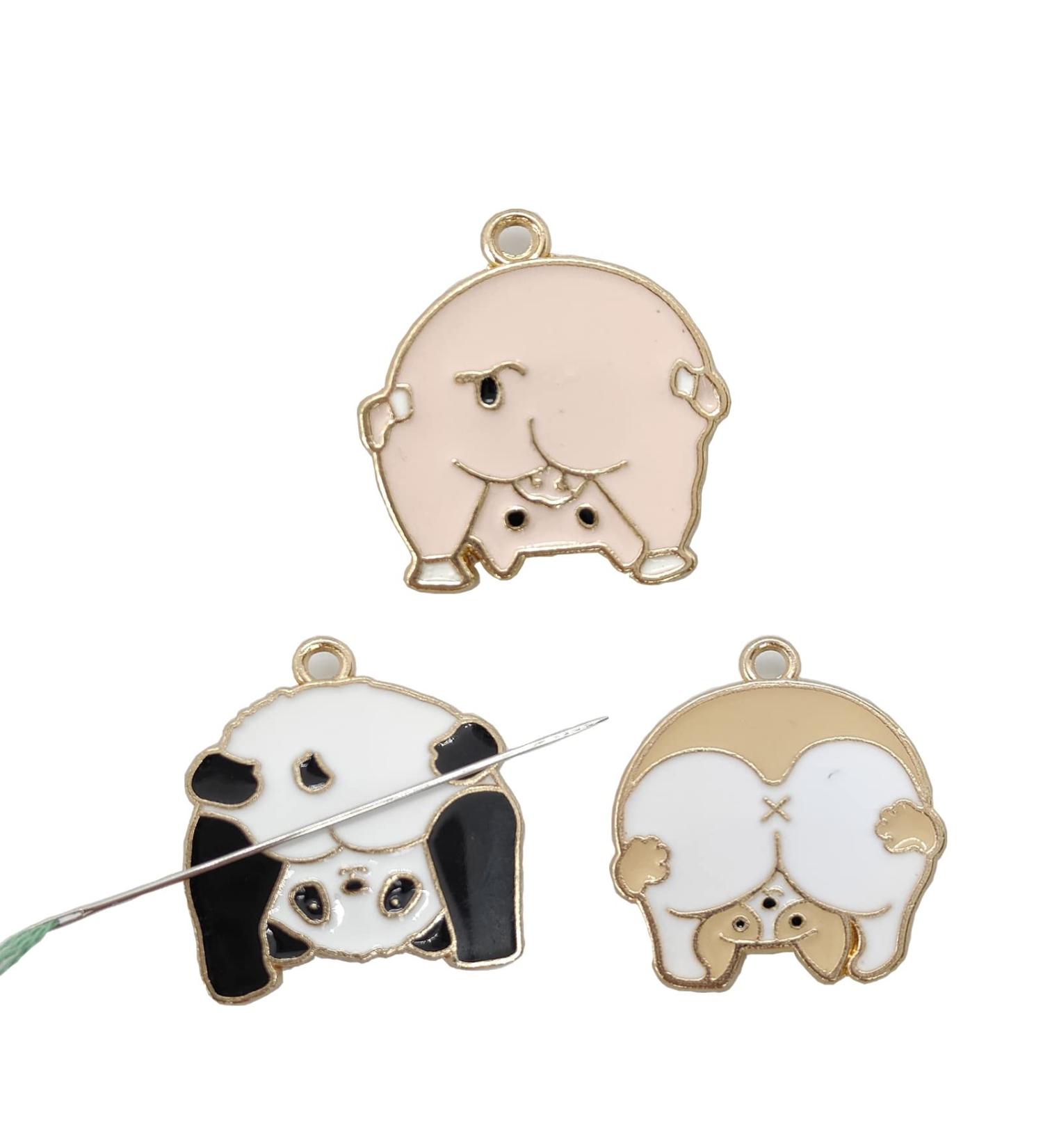 Panda Piggy Shiba Inu Needle Minder Set for Cross Stitch & Sewing - 3 Magnetic Needle Holders - Buy Online on GoSupps.com