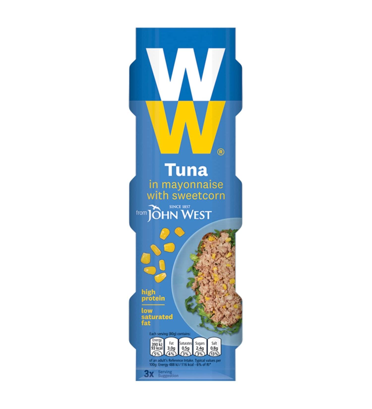 Weight Watchers Tuna in Mayonnaise with Sweetcorn 3 x 80g - Buy Online on GoSupps.com
