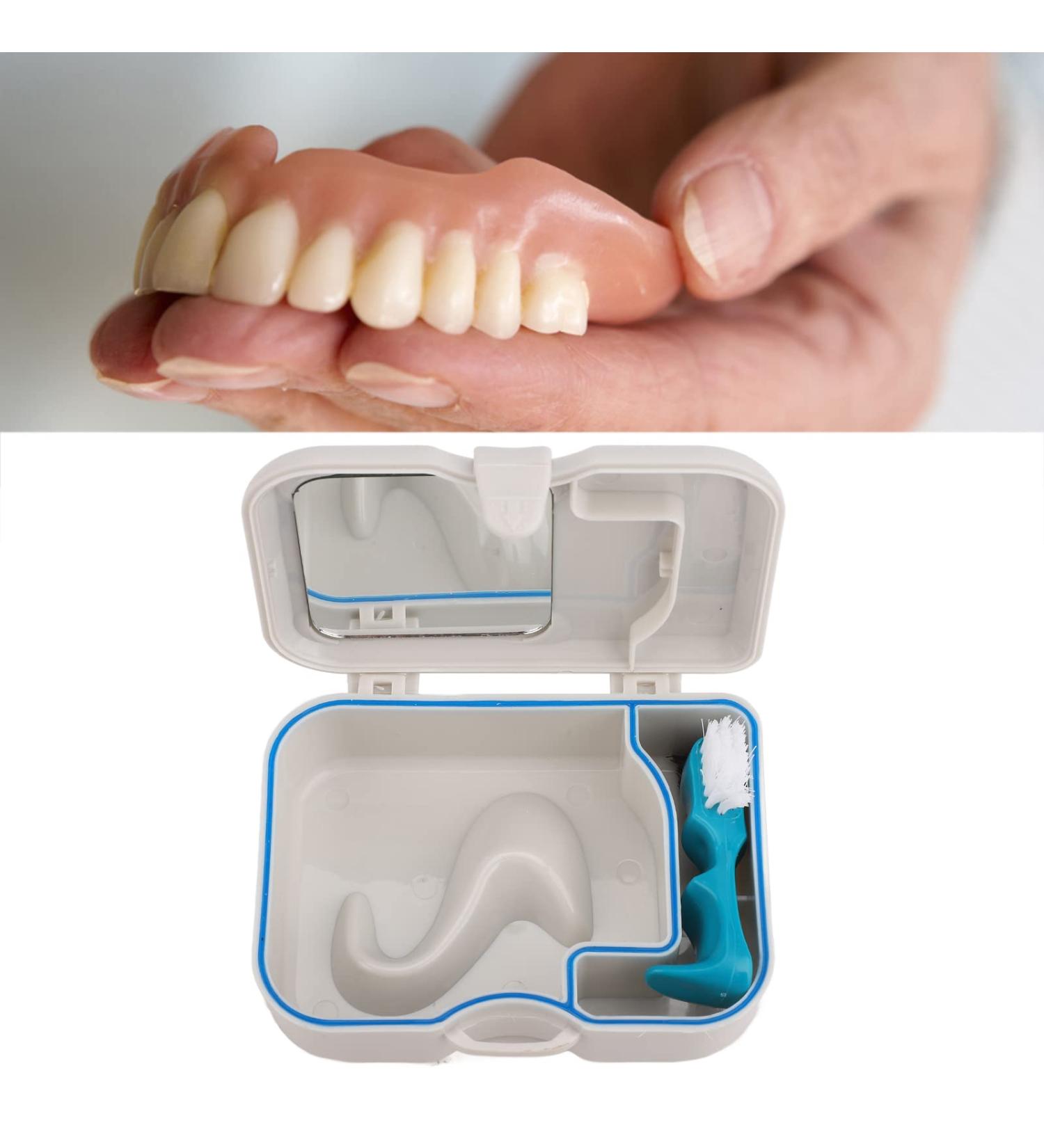 Mundschutz Etui | Mouth Protection Box with Toothbrush & Mirror | Dustproof Waterproof Slit Design | Ideal Prosthesis Box - International Shipping - Buy Online on GoSupps.com