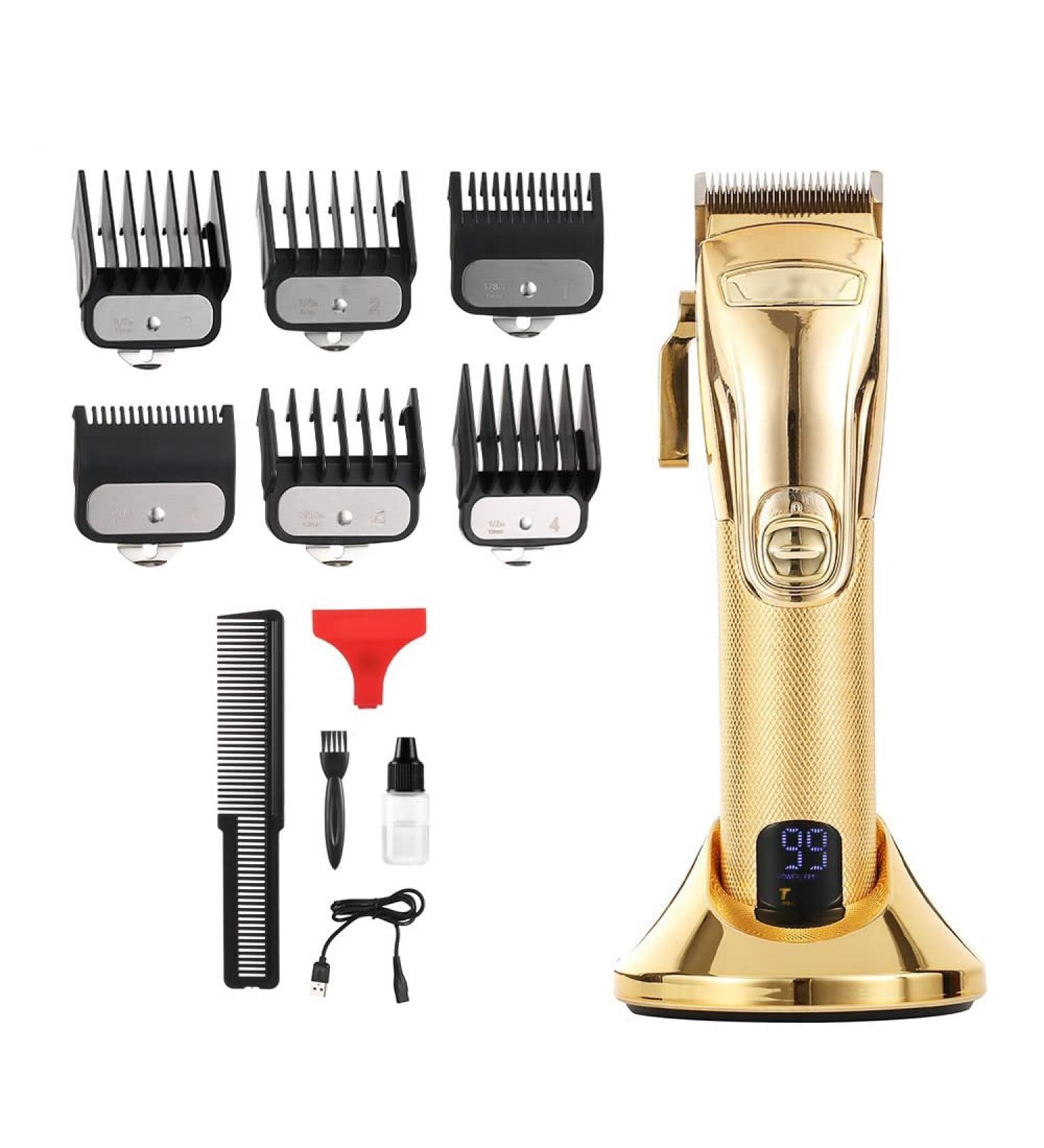Premium Gold Hair Clippers - Full Metal LCD Display Electric Hair Clipper for Bald Cuts | International Shipping - Buy Online on GoSupps.com