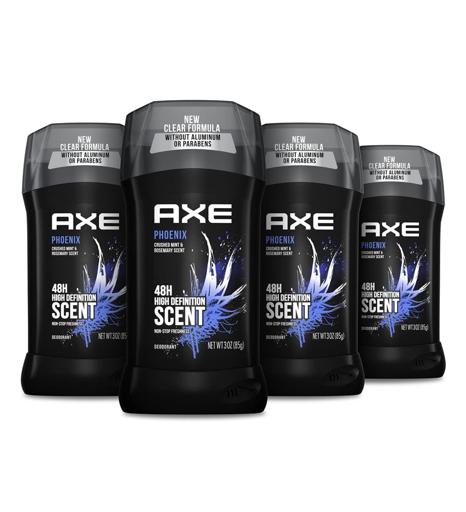 AXE Phoenix Crushed Mint & Rosemary Deodorant for Men 3oz (Pack of 4) | 48H Odor Protection | Aluminum-Free - Buy Online on GoSupps.com