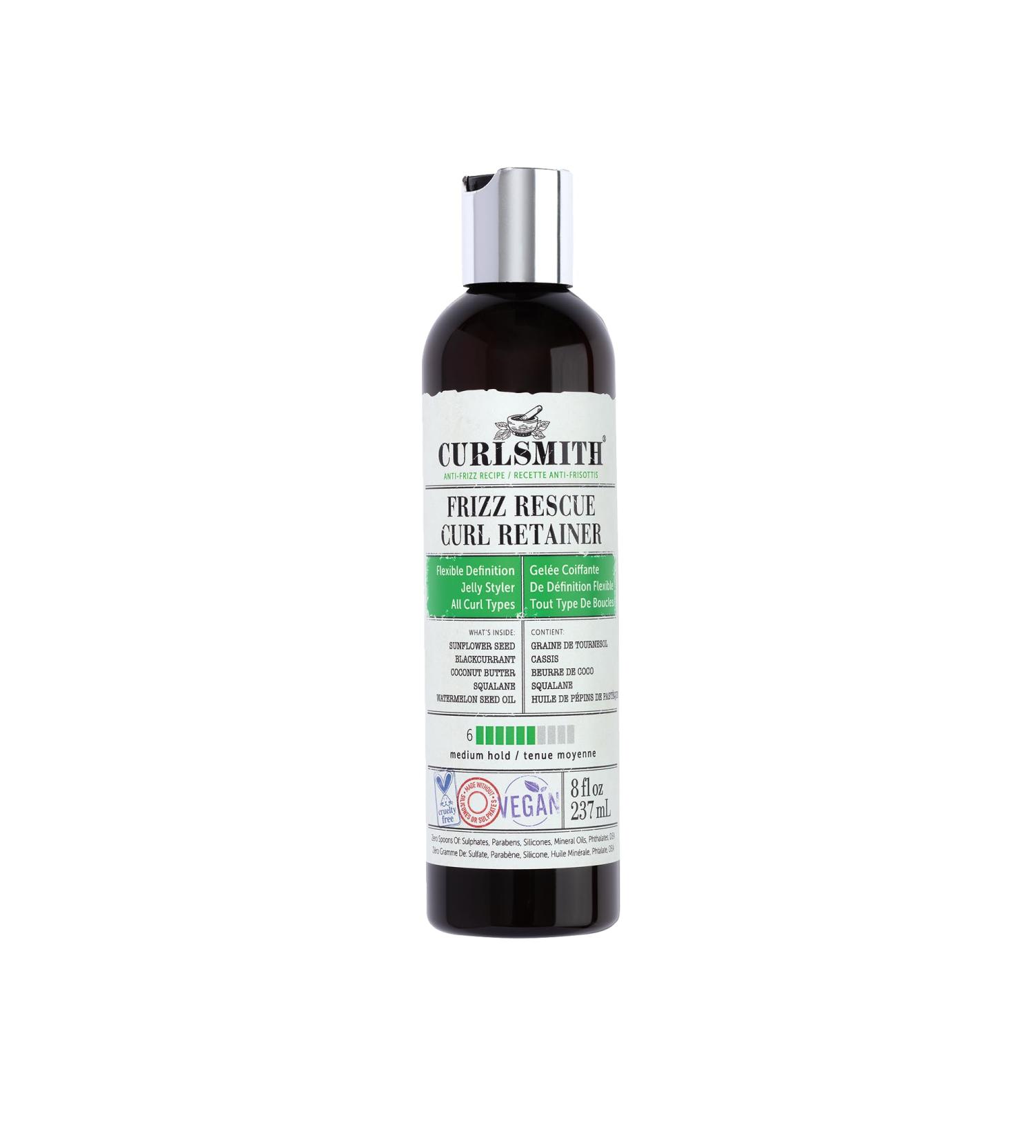 CURLSMITH Frizz Rescue Curl Retainer - Non-Sticky Jelly Hair Styler for All Curl Types | Frizz Control & Humidity Protection | Vegan 237ml/8 fl oz - Buy Online on GoSupps.com